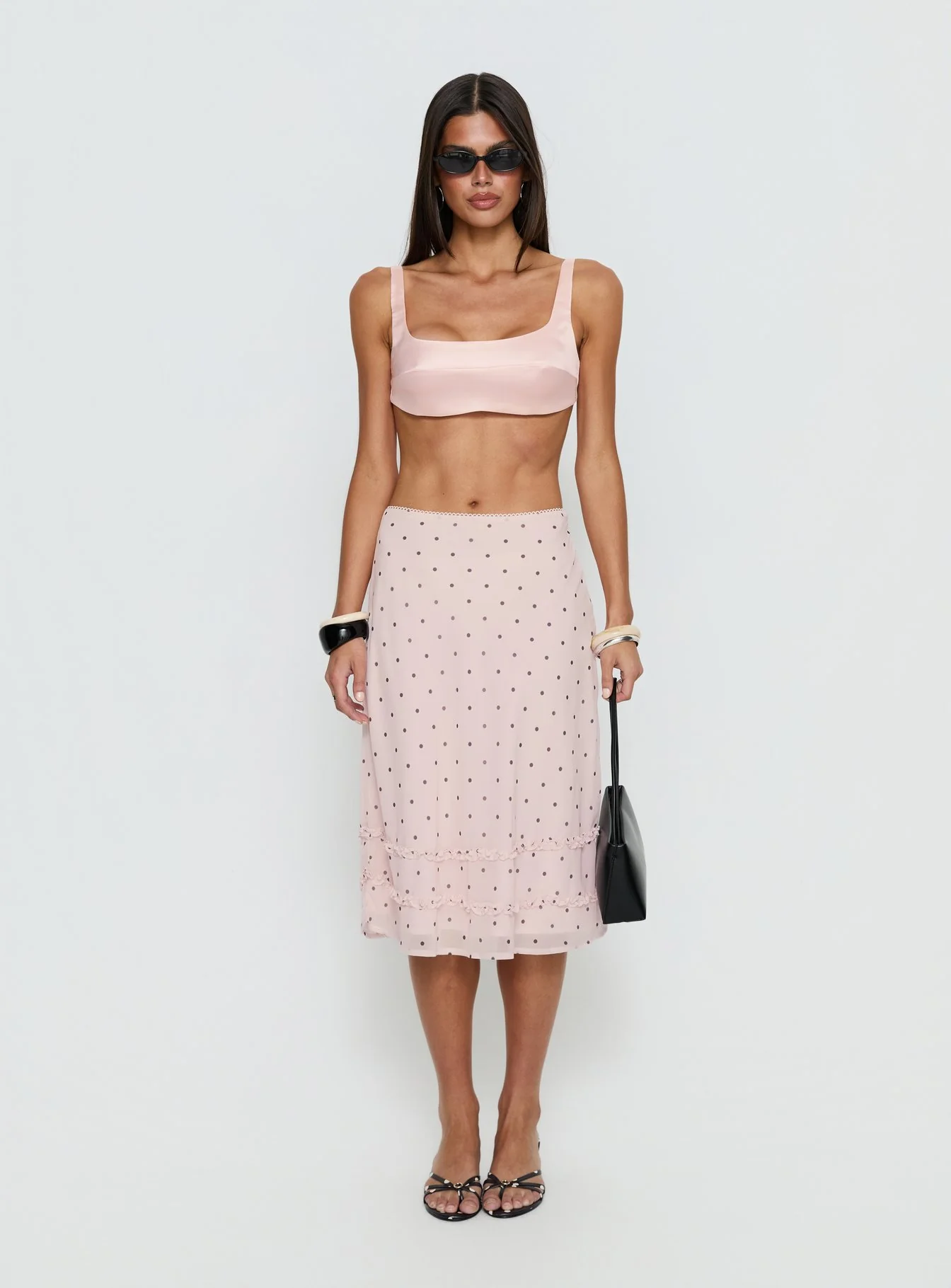 Adeeva Satin Micro Crop Top Pink - Image 7