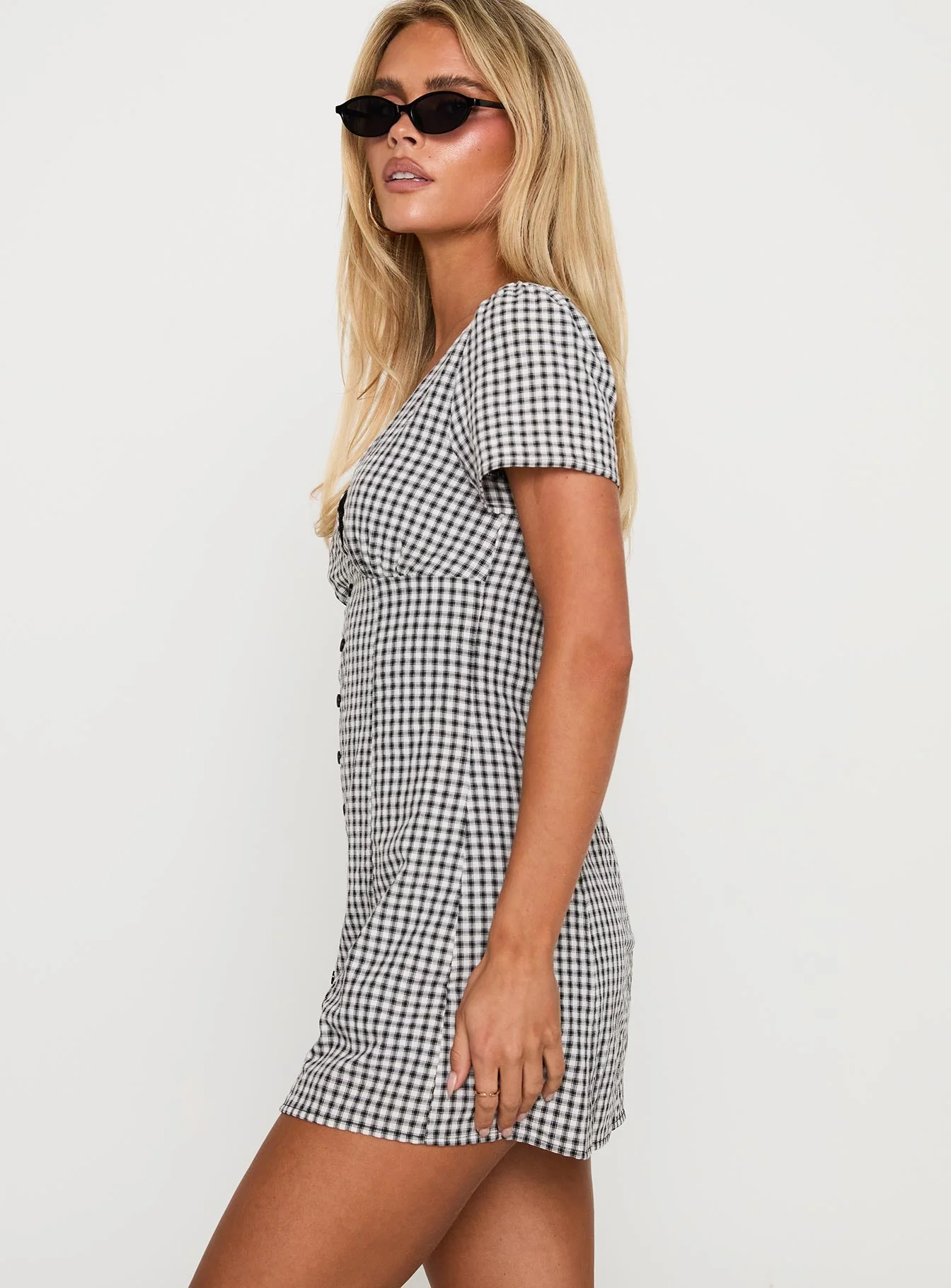 Loveliness Playsuit Black / White Check - Image 3