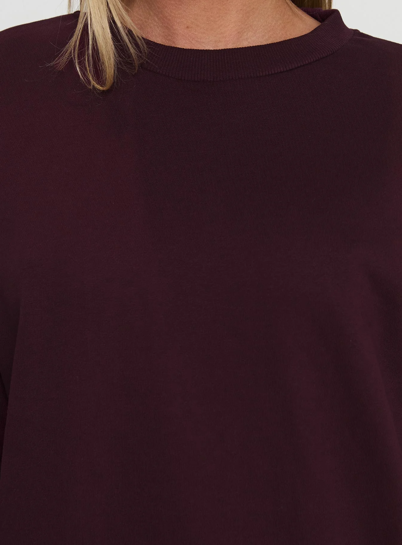 All Day Crewneck Sweatshirt Wine - Image 6