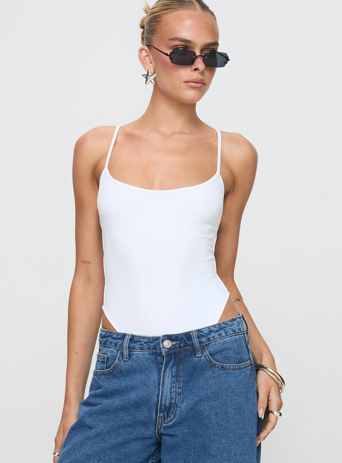 All Tied Up Bodysuit White Tall - Image 2