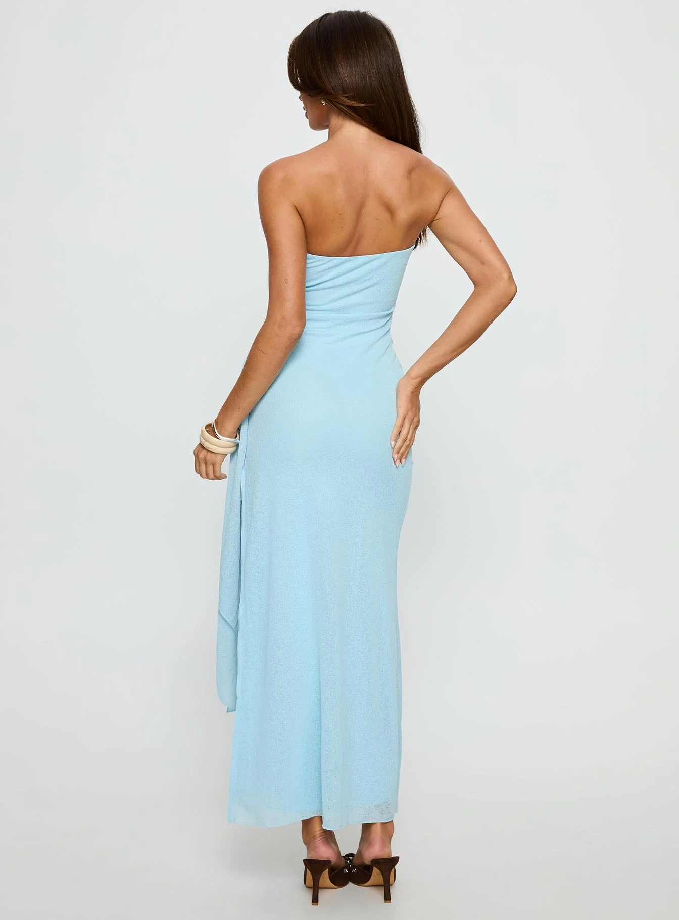 Analeah Strapless Maxi Dress Blue - Image 5