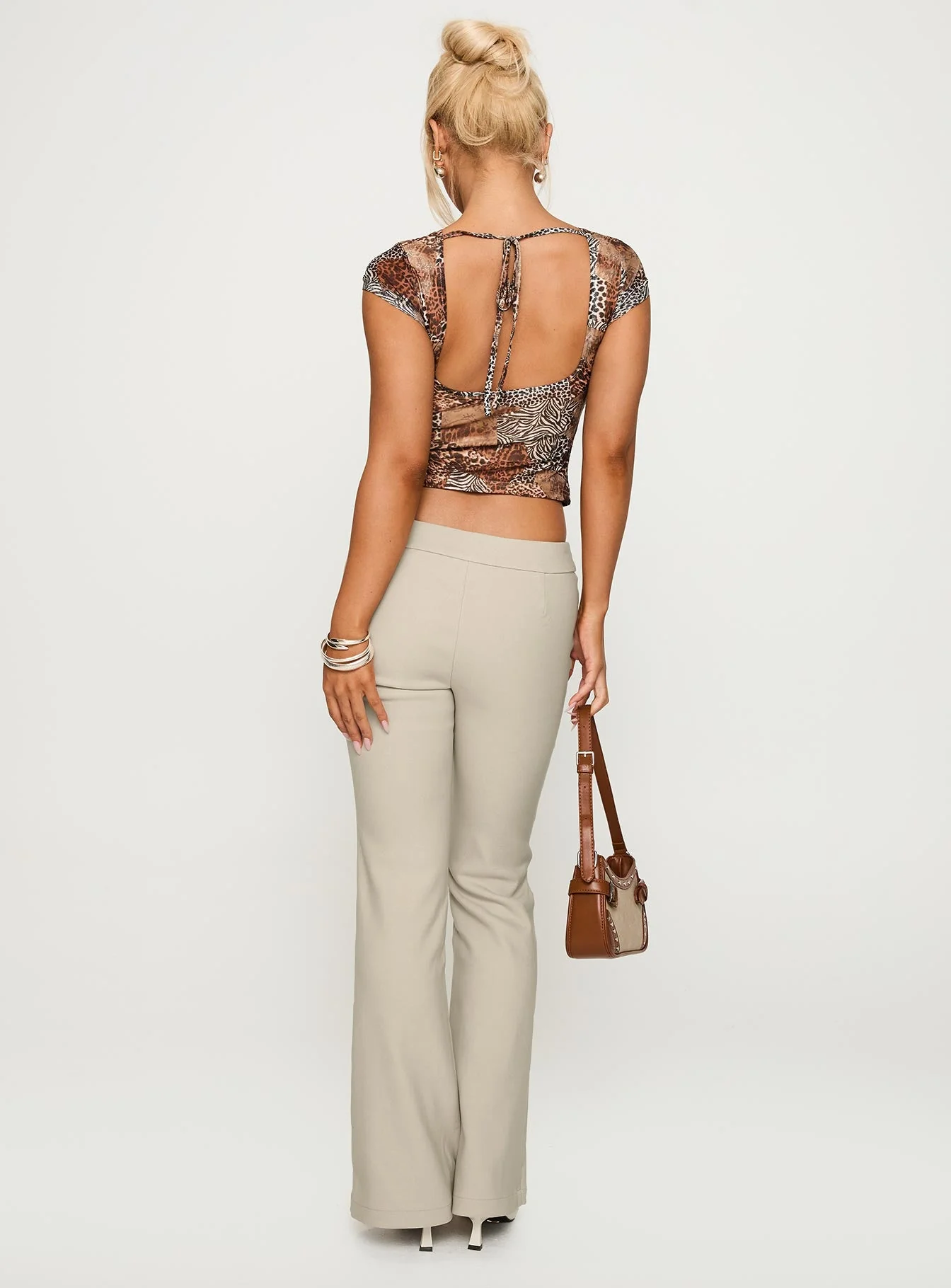 Angel Unknown Flare Pants Taupe - Image 5