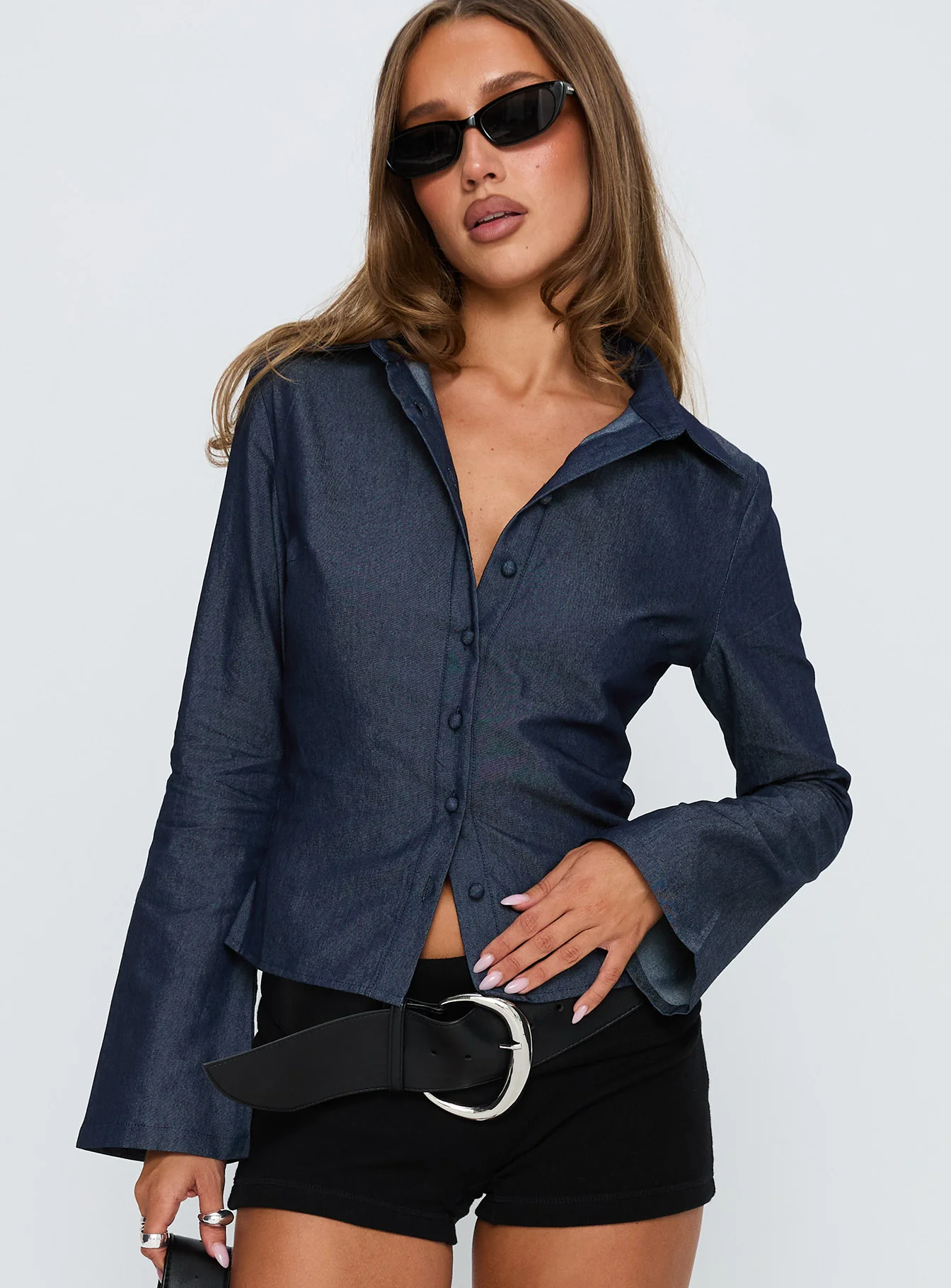Anni Shirt Blue Denim - Image 2