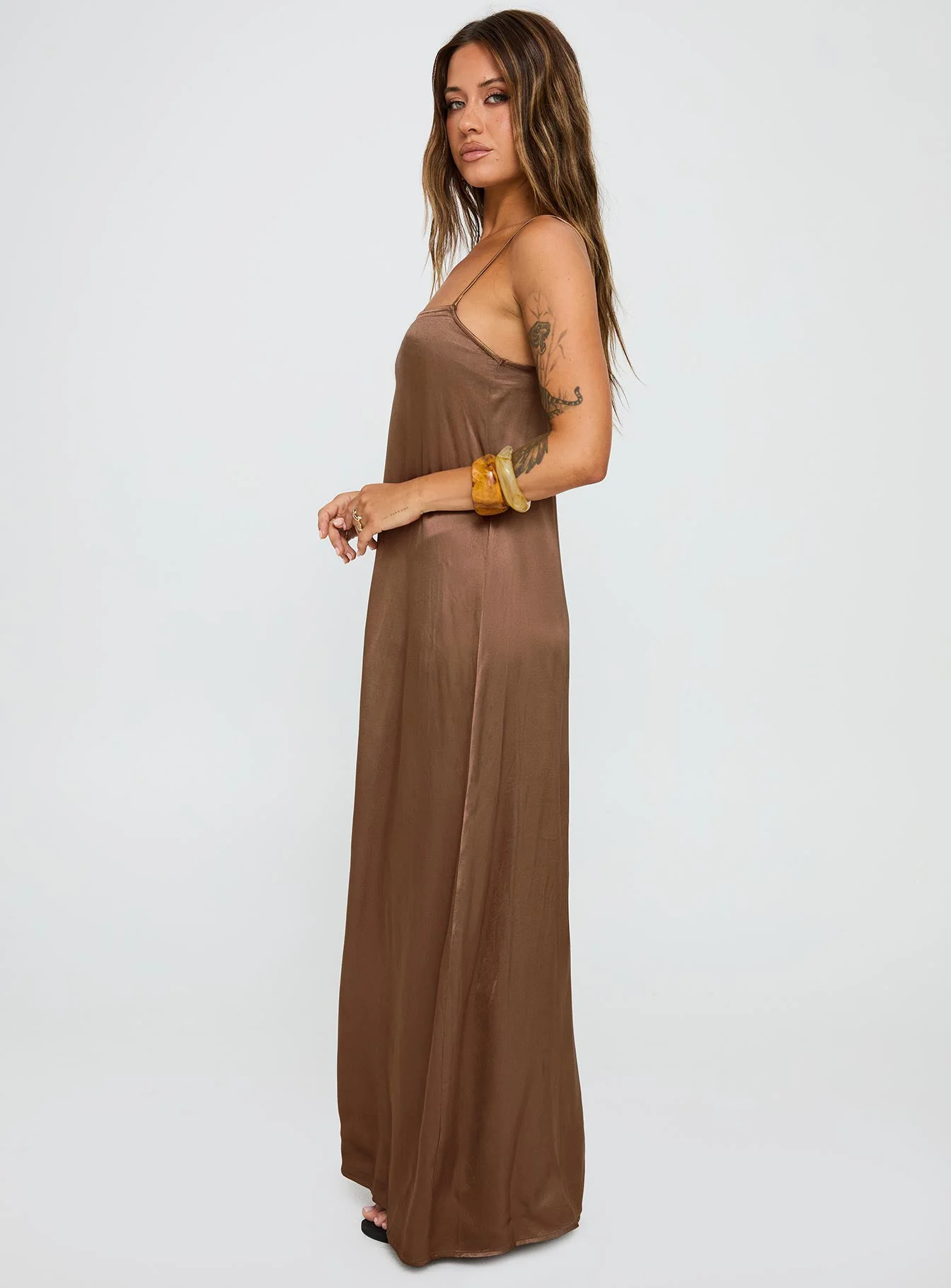 Apple Cider Maxi Dress Brown - Image 4