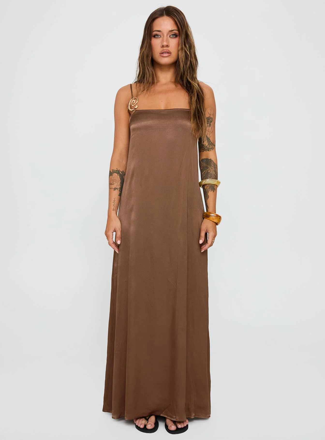 Apple Cider Maxi Dress Brown - Image 7