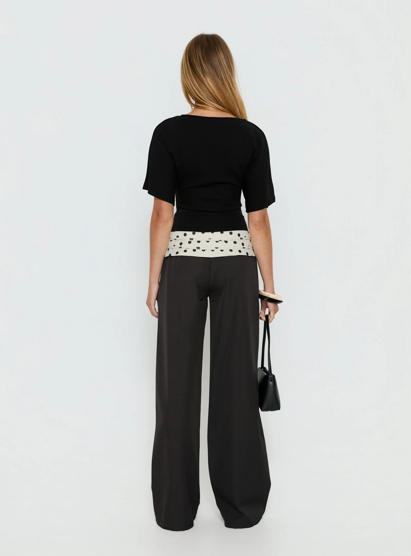 Arazia Cinched Short Sleeve Top Black - Image 5