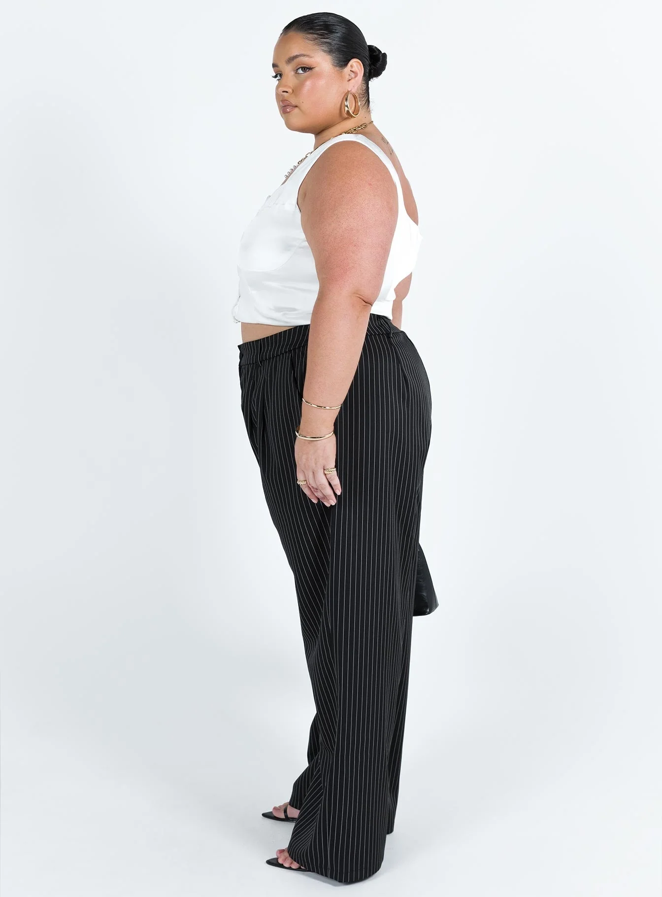 Archer Pants Pinstripe Black Curve - Image 4