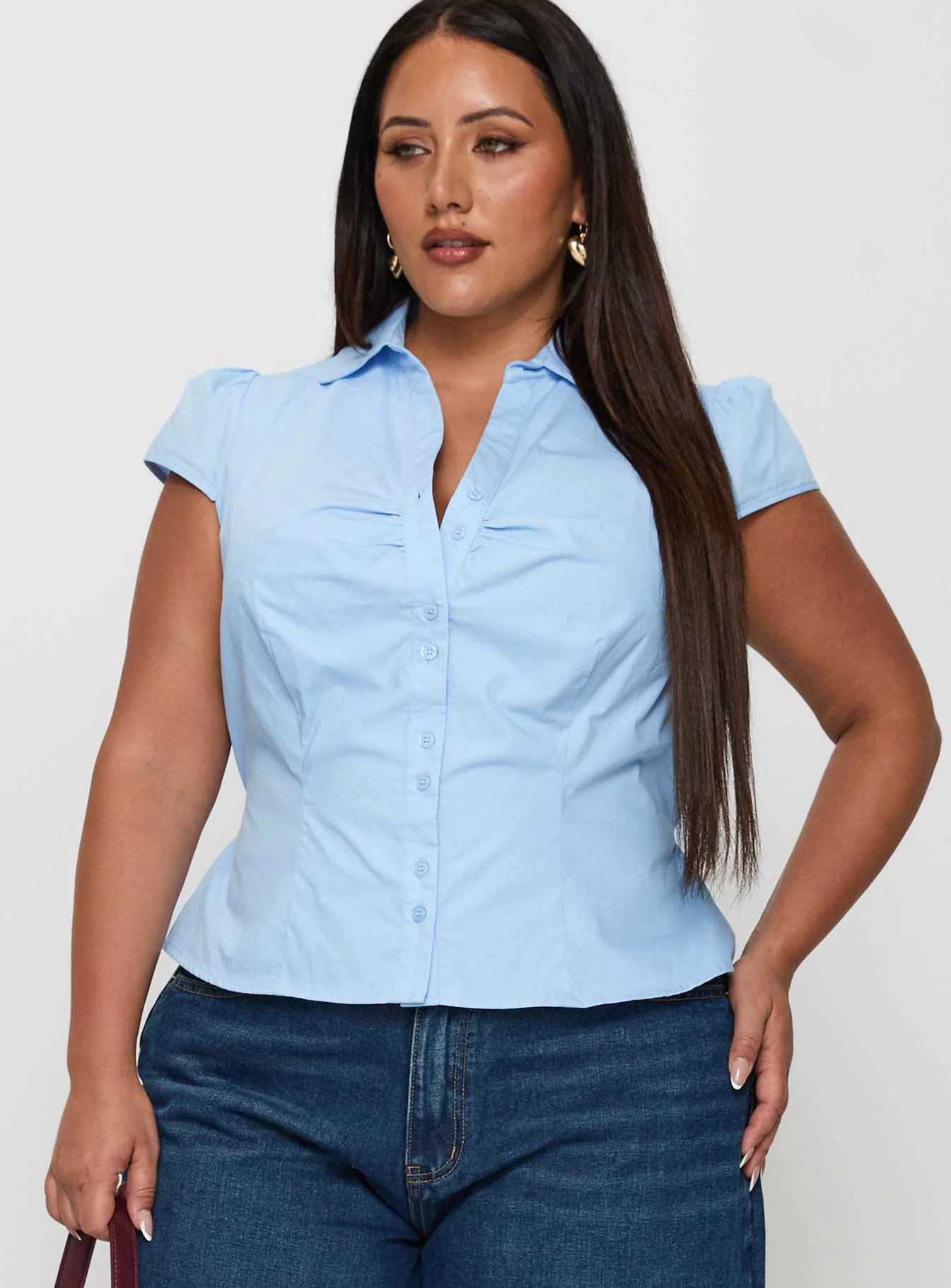 Arianwyn Short Sleeve Shirt Blue Curve - Image 2