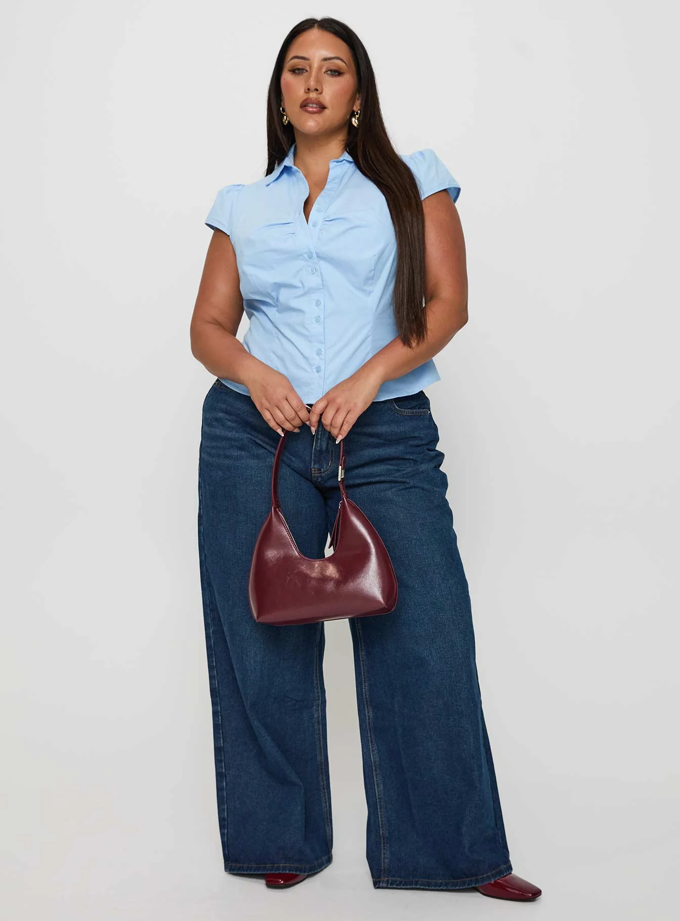 Arianwyn Short Sleeve Shirt Blue Curve - Image 3
