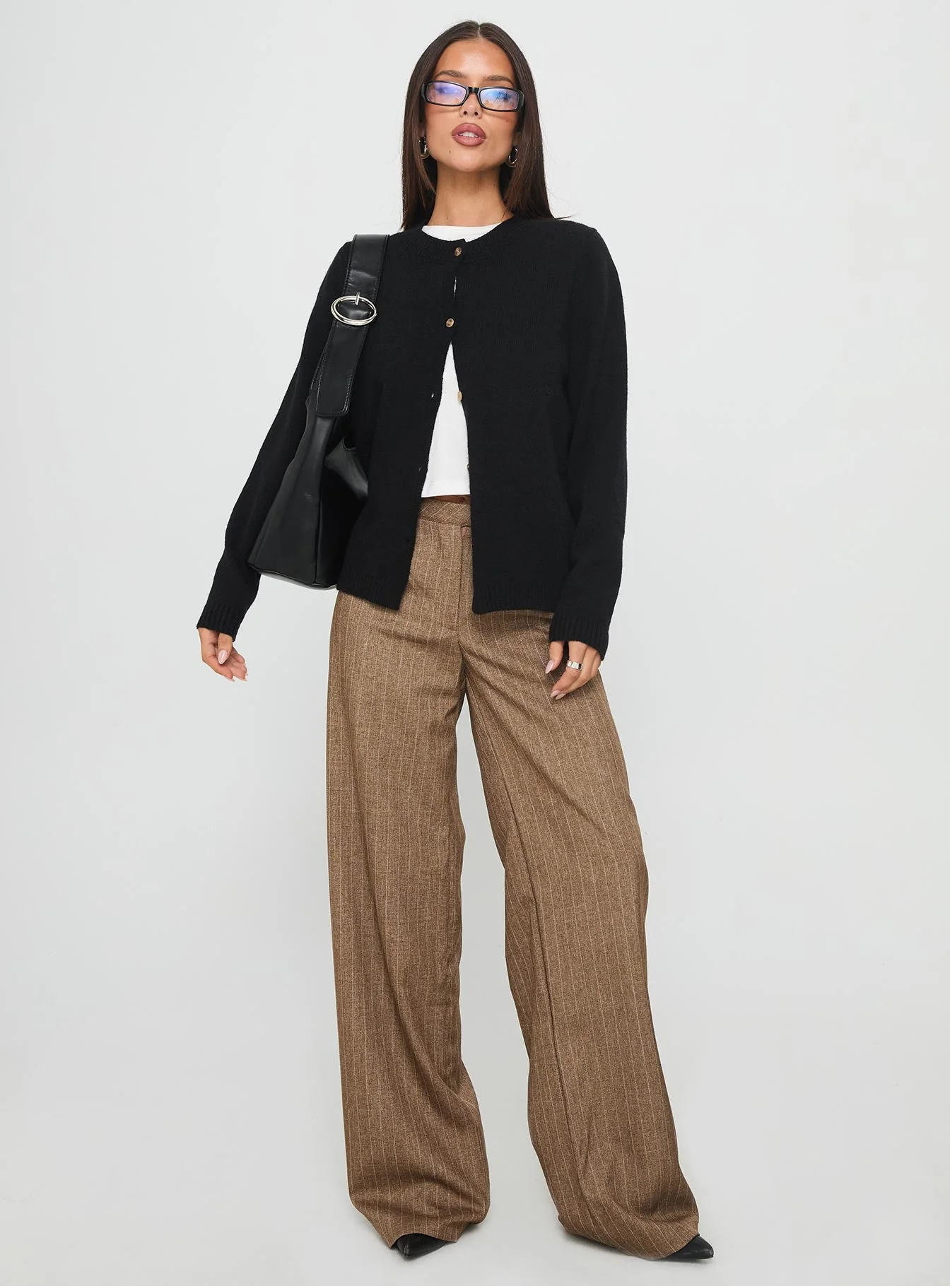Arica Button Up Knit Cardigan Black - Image 2