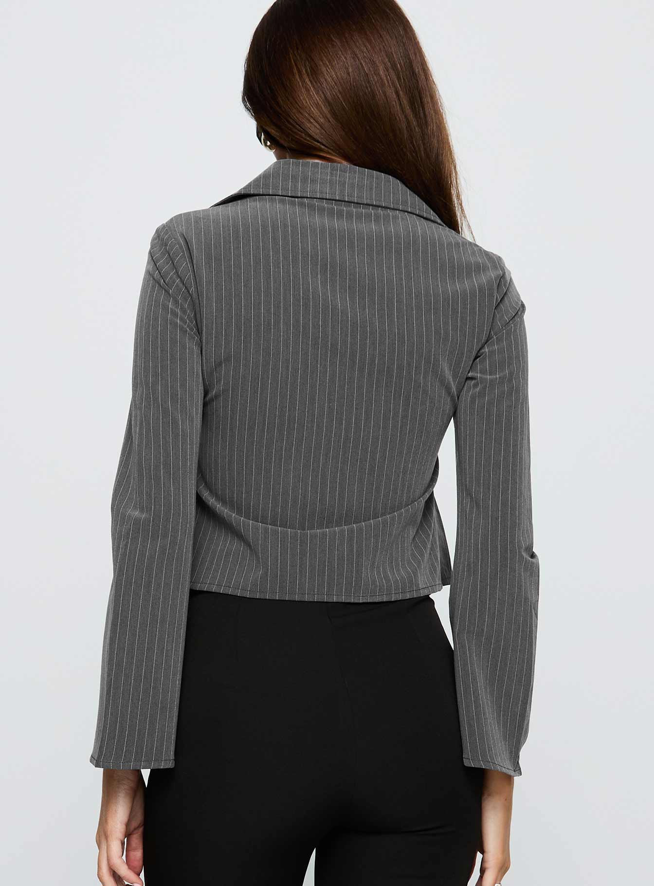 Around The Corner Long Sleeve Top Grey - Image 5