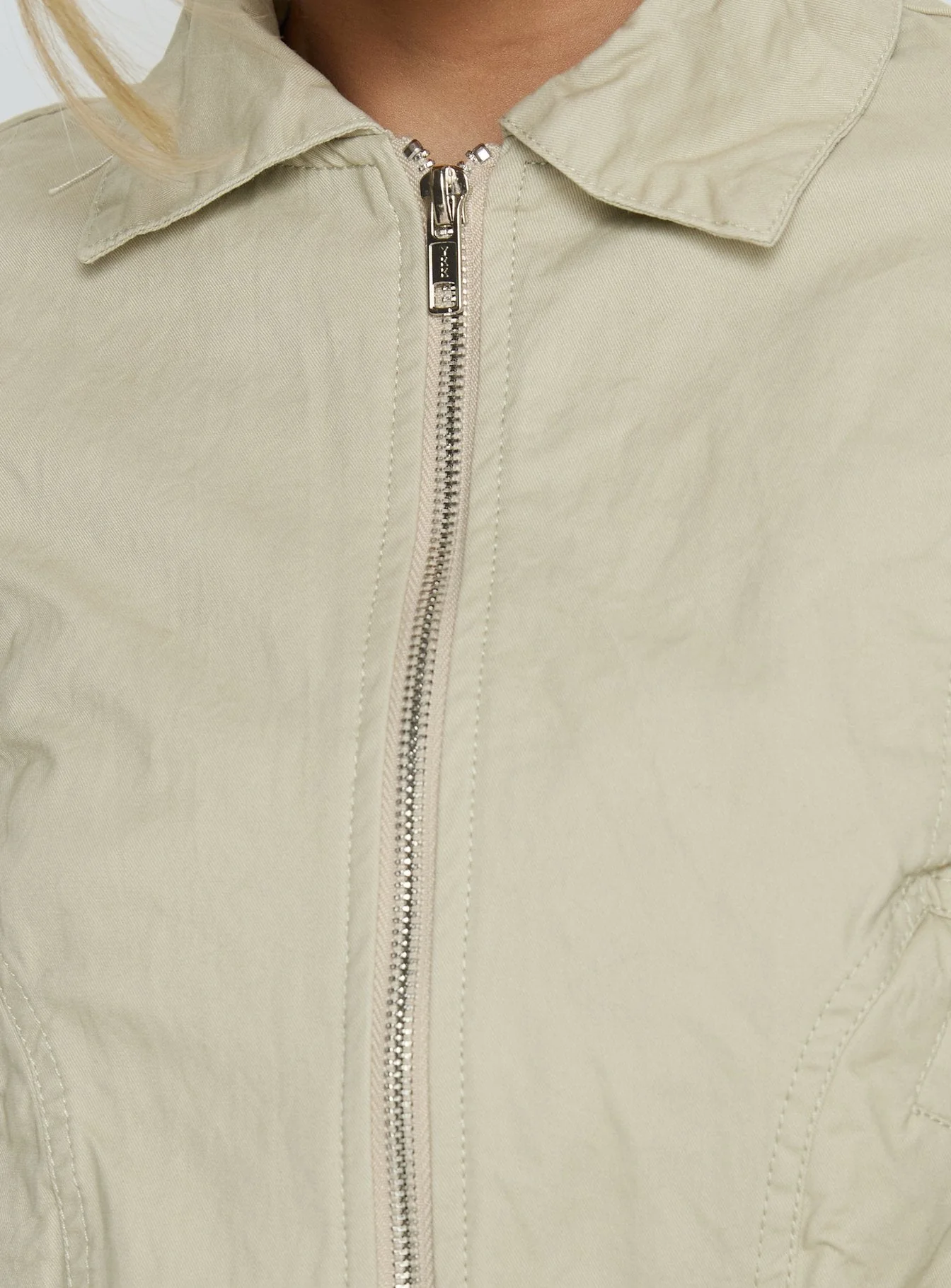 Arwyn Fitted Bomber Jacket Taupe - Image 6