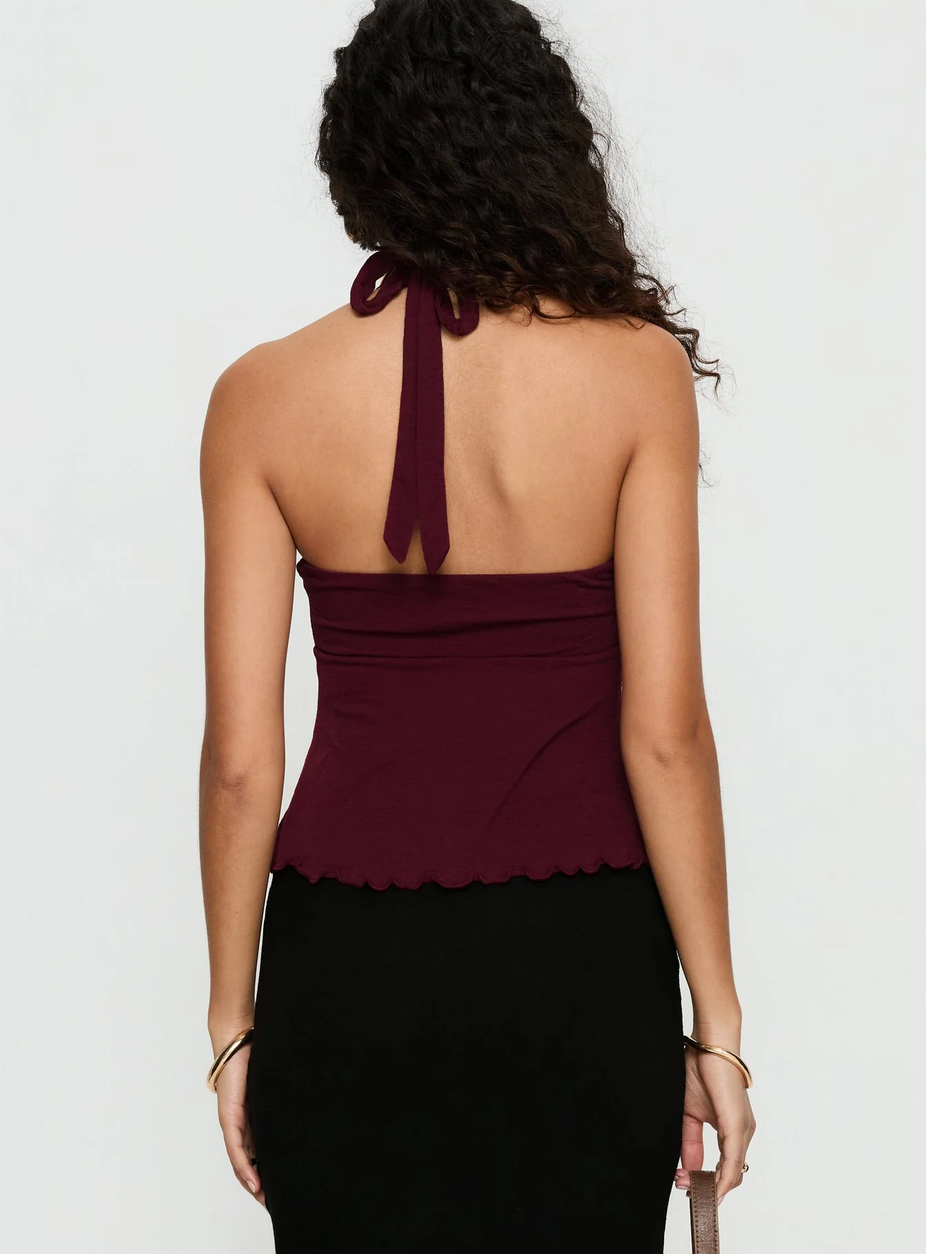 Attina Hardware Detail Top Plum - Image 4