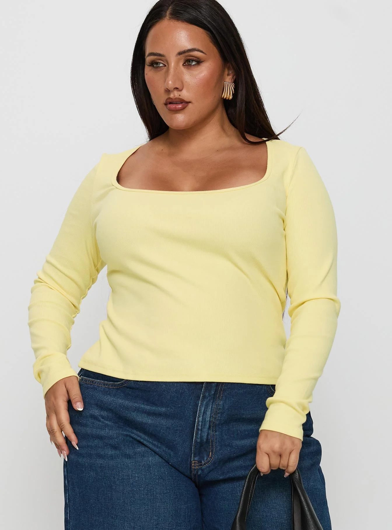 Baseline Long Sleeve Top Yellow Curve - Image 2