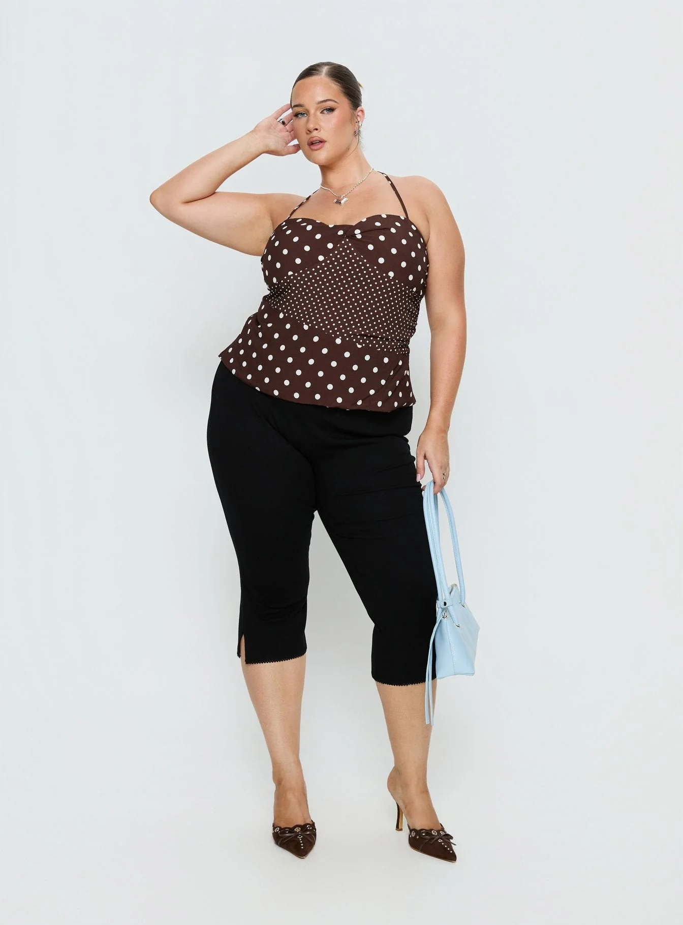 Baseline Rib Capri Pants Black Curve - Image 2