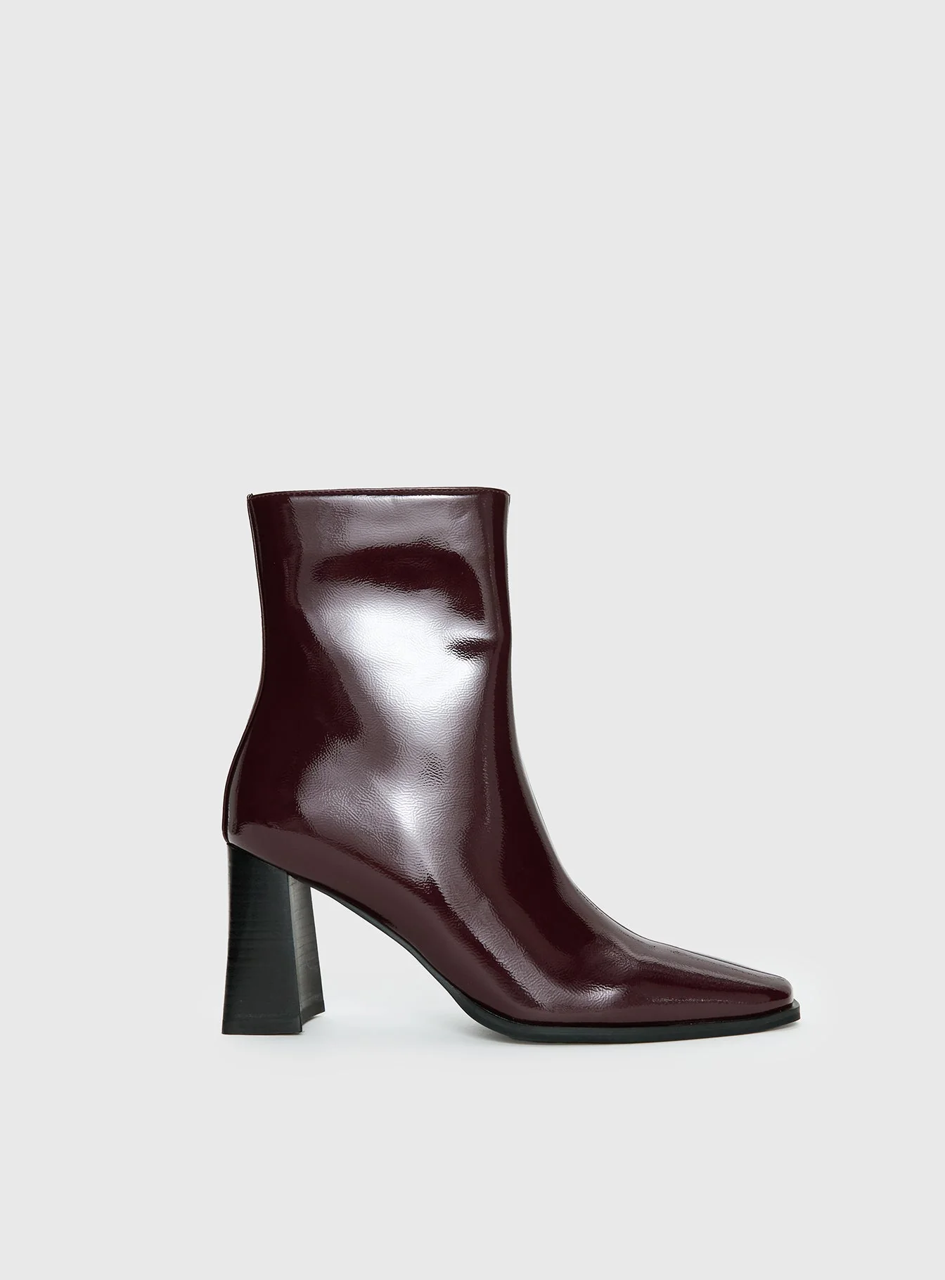 Billini Wez Boots Mulberry Crinkle Patent - Image 2