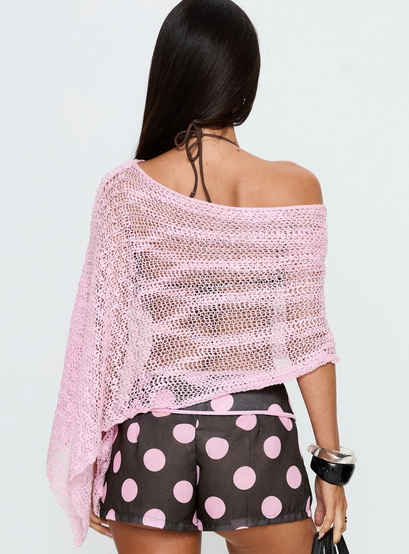 Boni Knit Poncho Soft Pink - Image 5