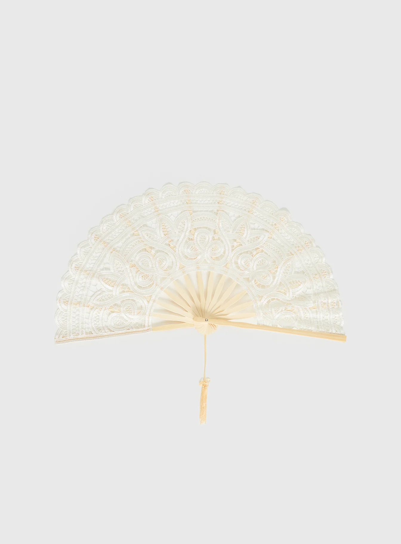 Bossa Nova Lace Fan Beige - Image 2