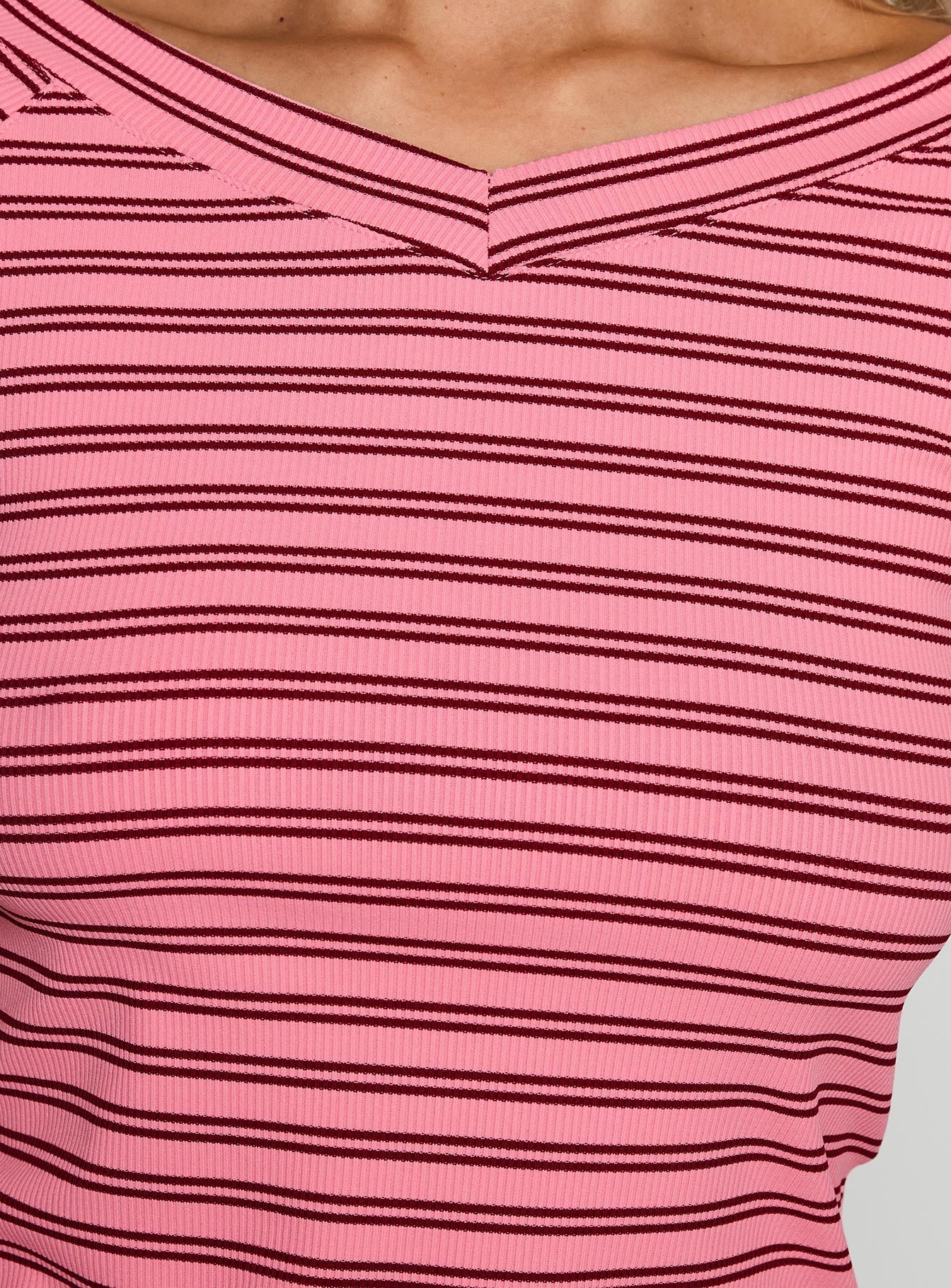Both Still Young V Neck Top Red - Image 6