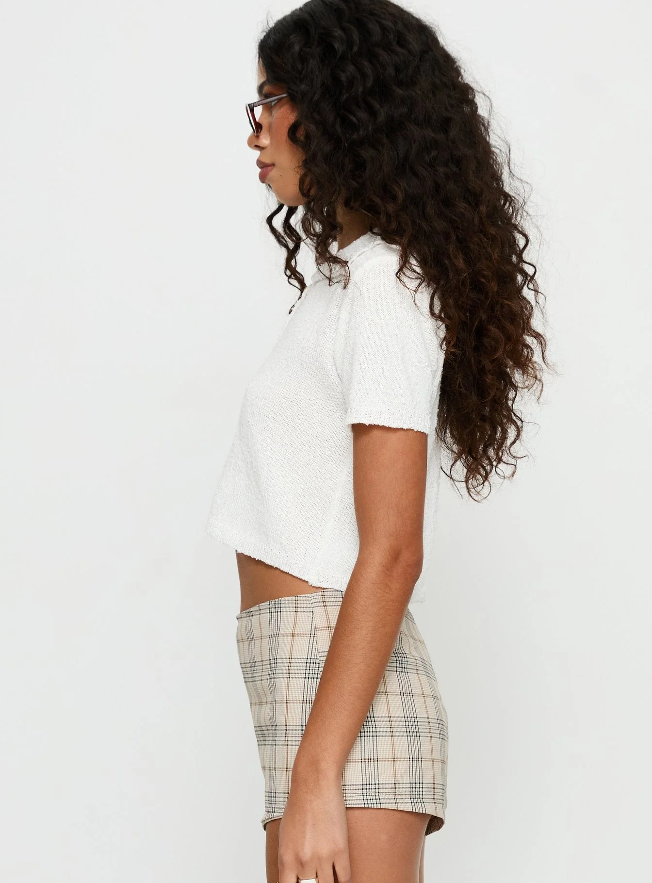 Brenee Button Up Collared Top White - Image 4