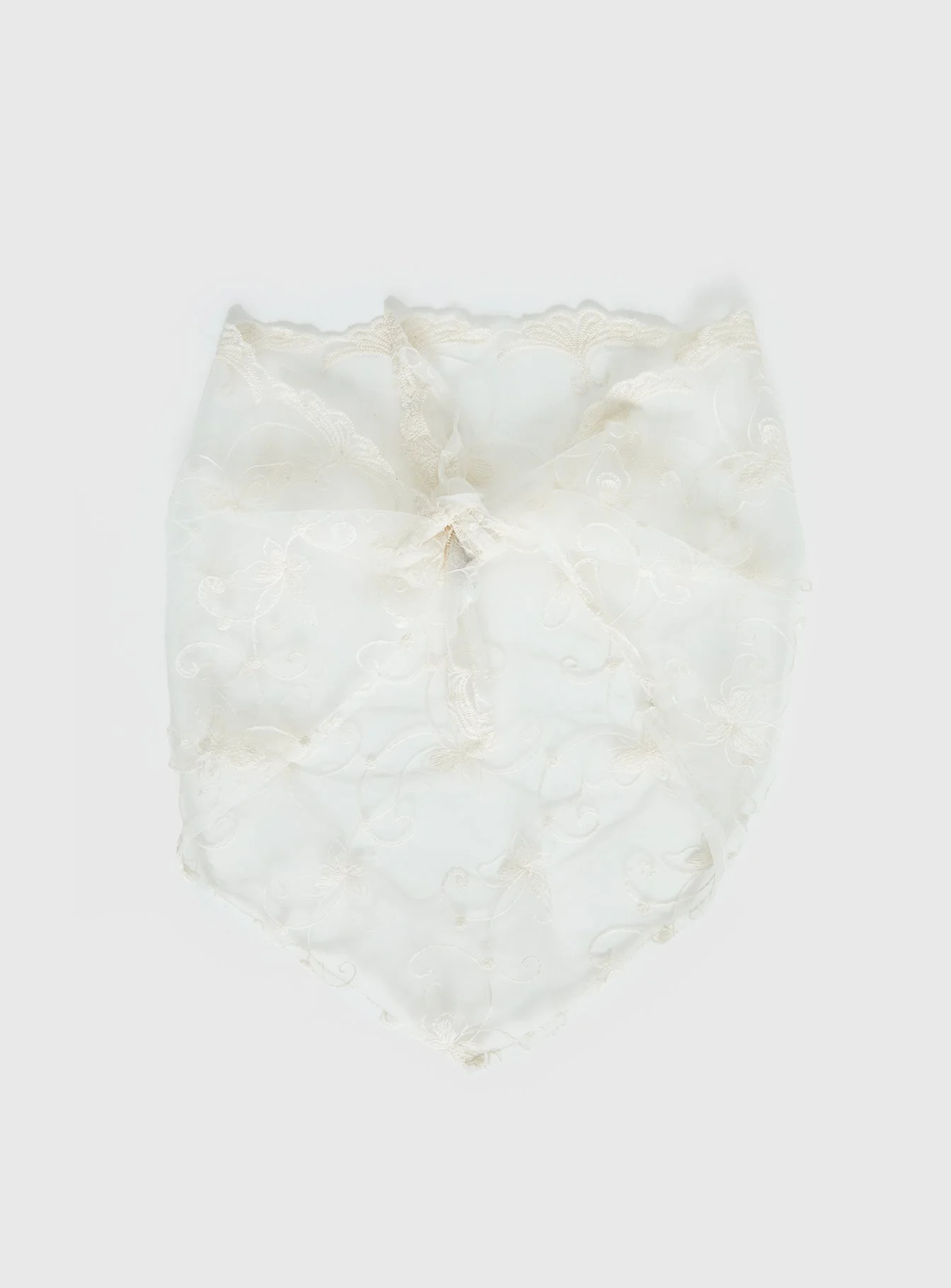 Brigette Lace Bandana White - Image 2