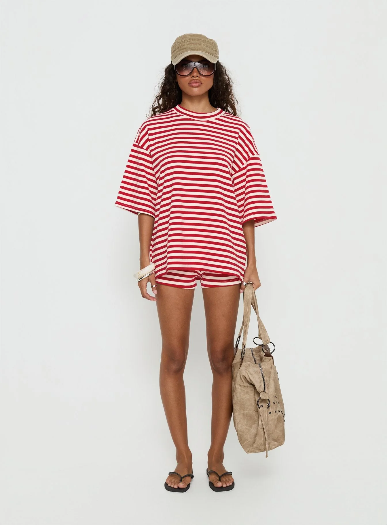 Bryanne Short Sleeve Top Red Stripe - Image 7