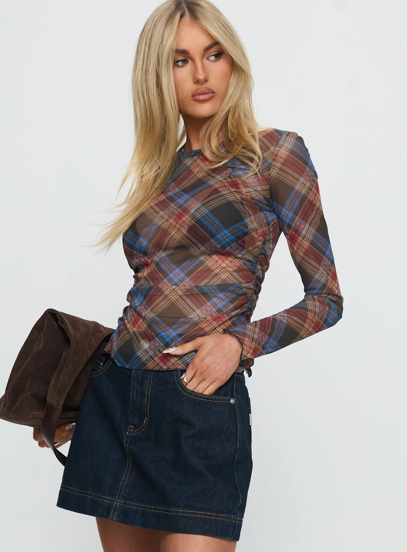 Carrissa Ruched Long Sleeve Top Multi - Image 4