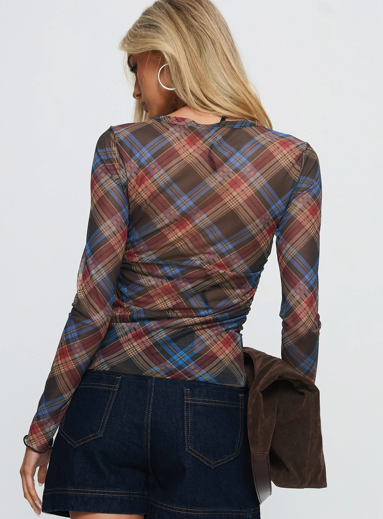 Carrissa Ruched Long Sleeve Top Multi - Image 5