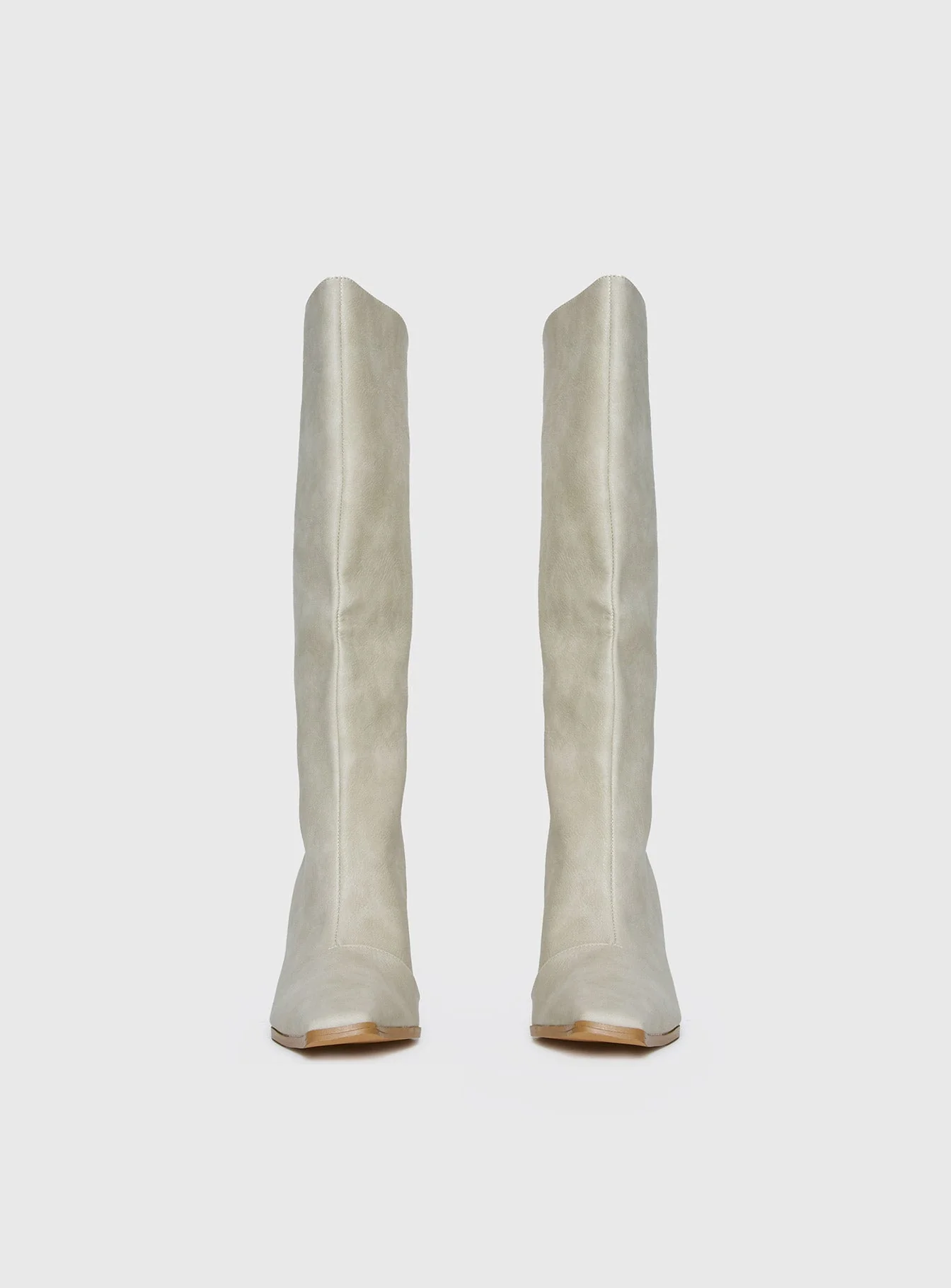 Cecil Knee High Boots Bone - Image 4