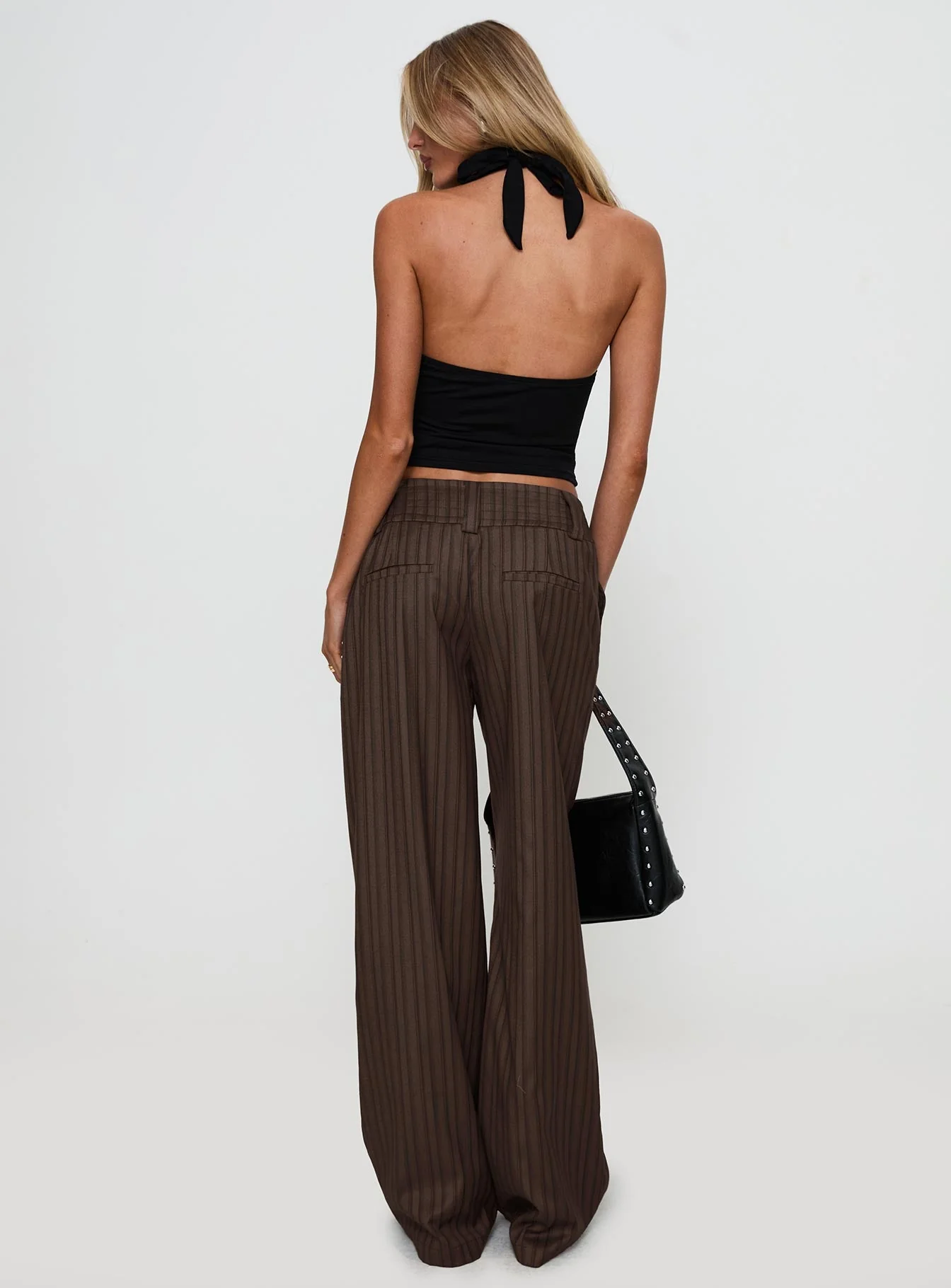 Cedars Low Rise Pant Brown Stripe - Image 6