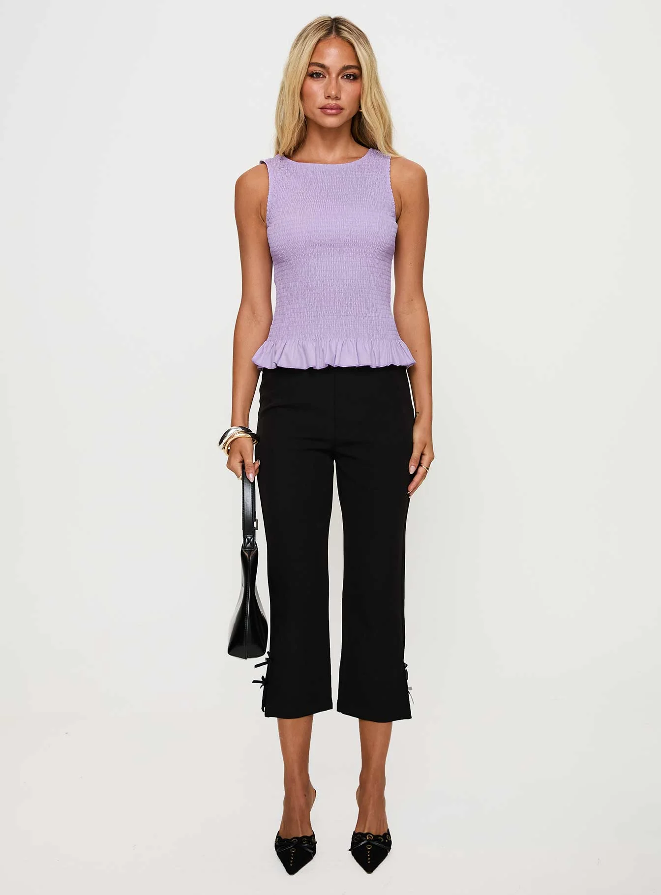 Chauntelle Ruched Top Lilac - Image 6