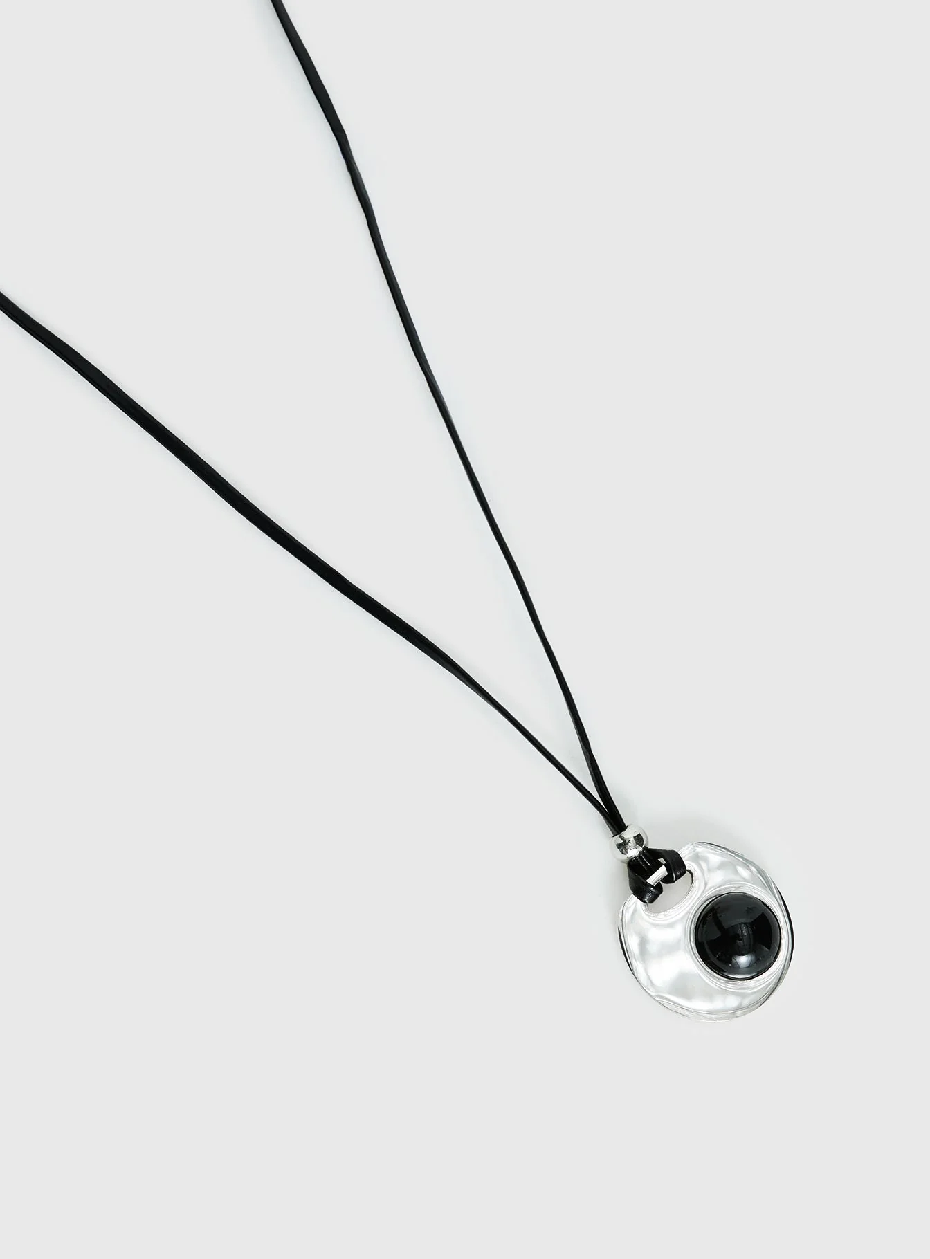 Coastal Chaos Pendant Cord Necklace Silver - Image 3