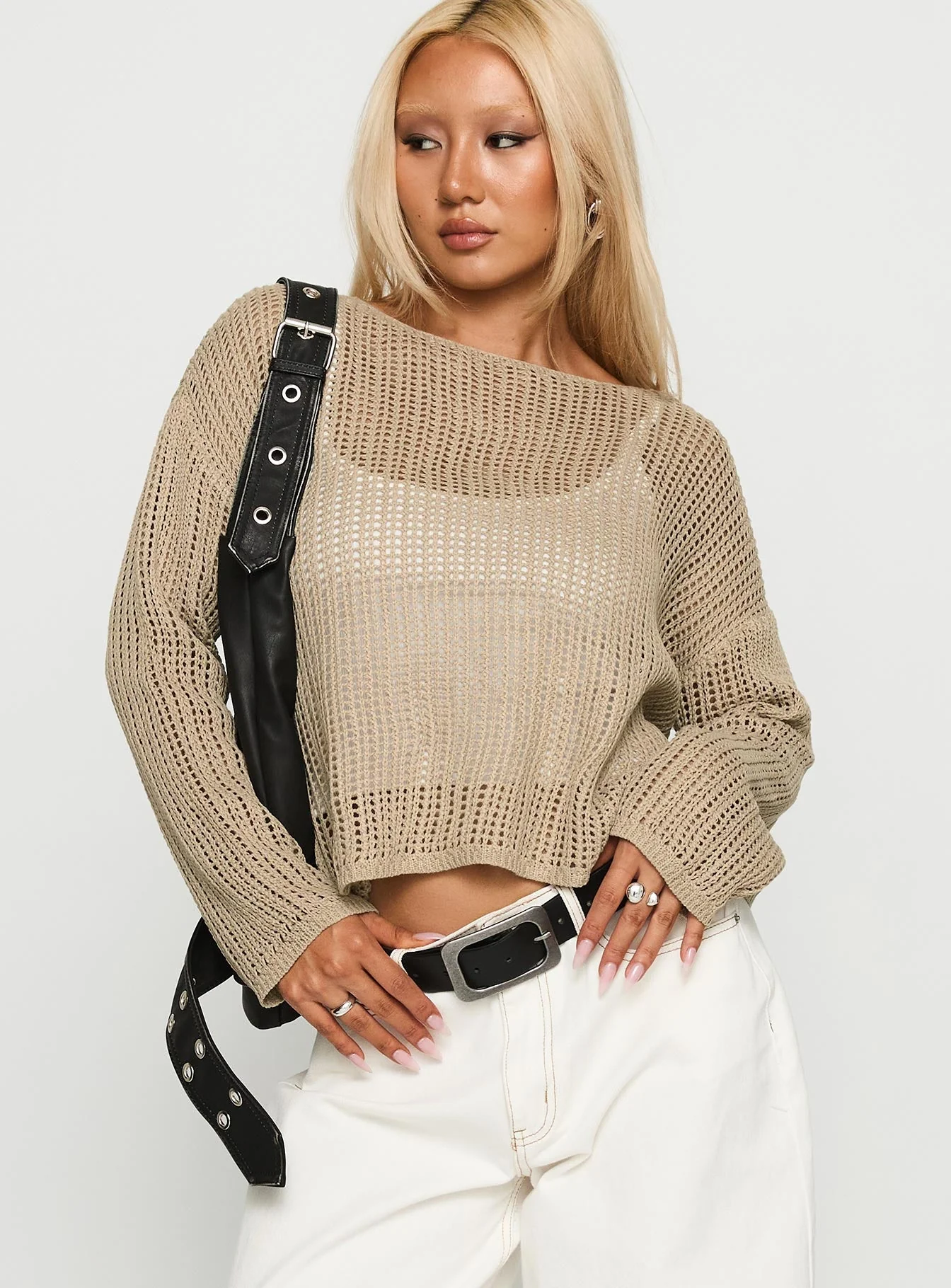 Conversations Knit Sweater Mocha - Image 2