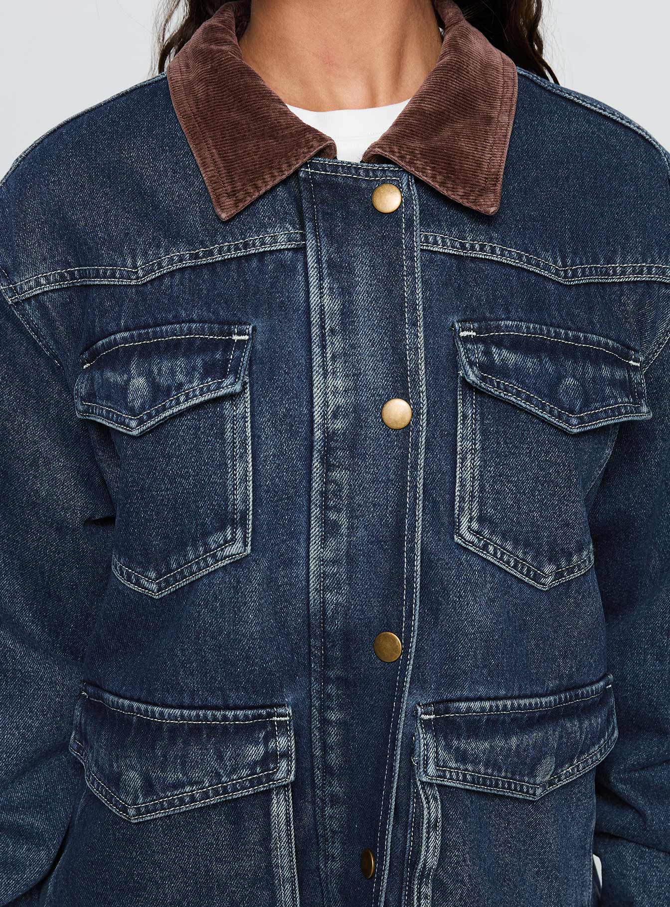 Counterpart Pocket Front Denim Jacket Blue - Image 6