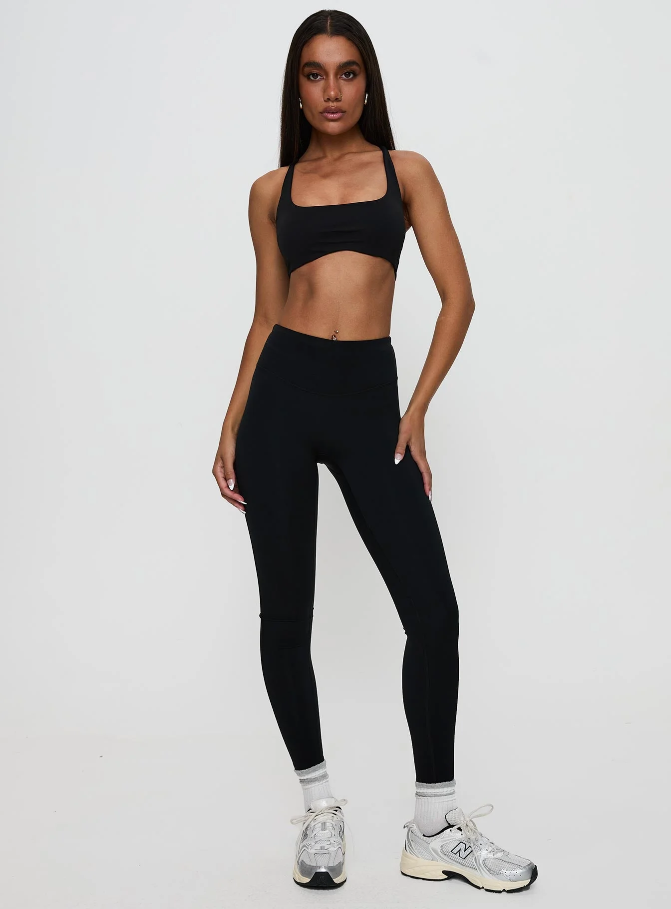 Dellah Ruched Back Leggings Black - Image 3