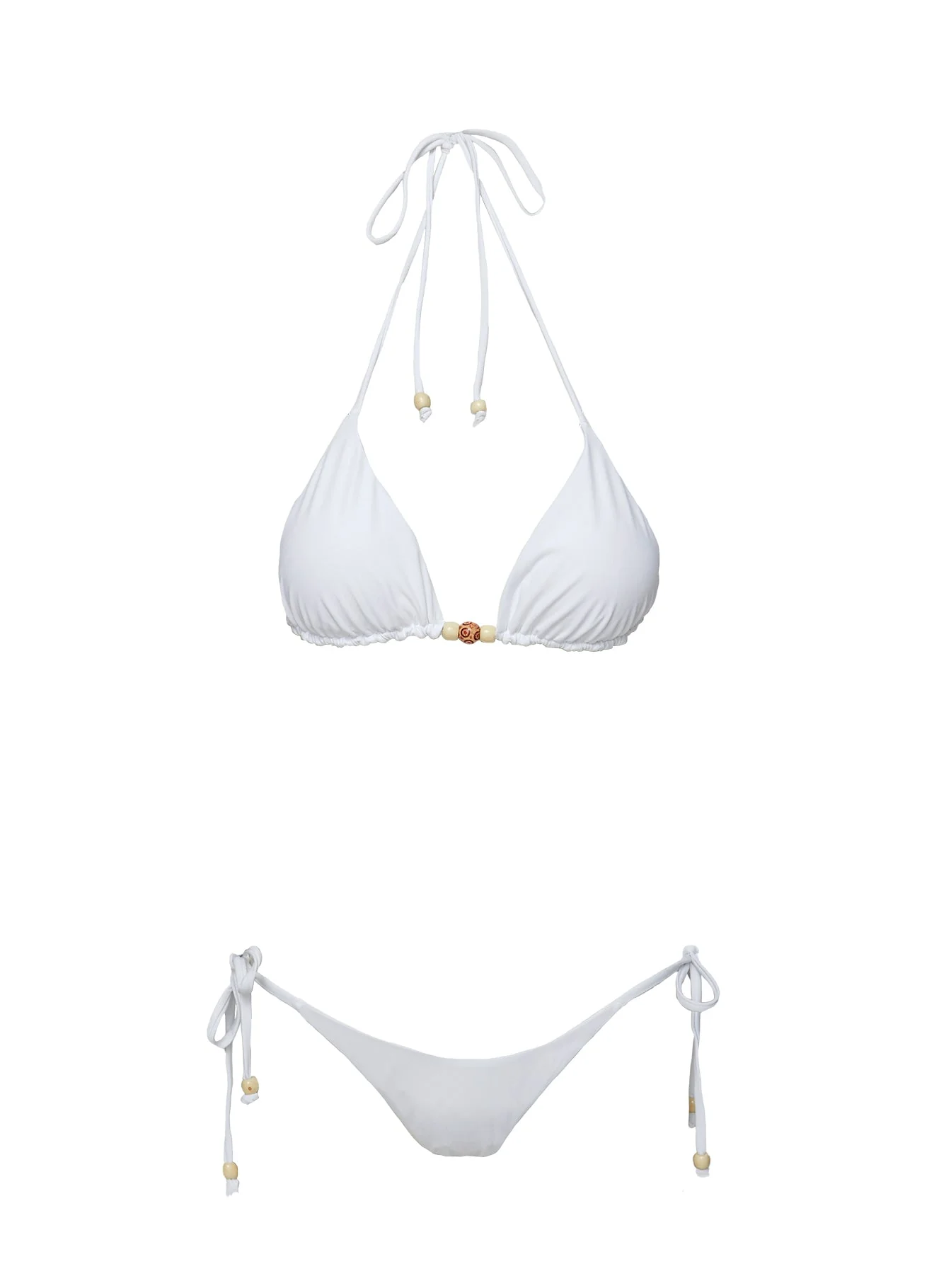 Dizon Tie Side Bikini Bottoms White - Image 5