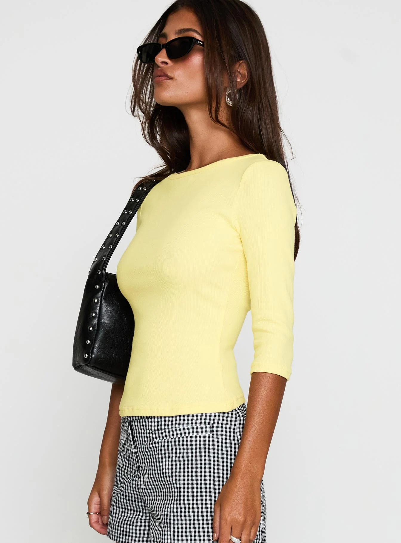 Elaia 3/4 Sleeve Top Yellow - Image 4
