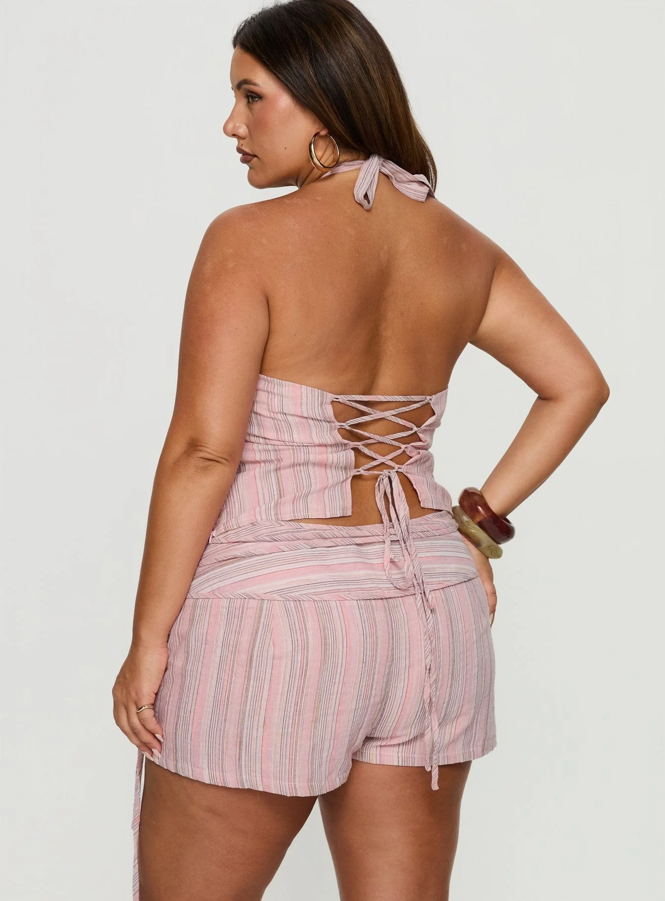Electric Night Shorts Pink Stripe Curve - Image 5