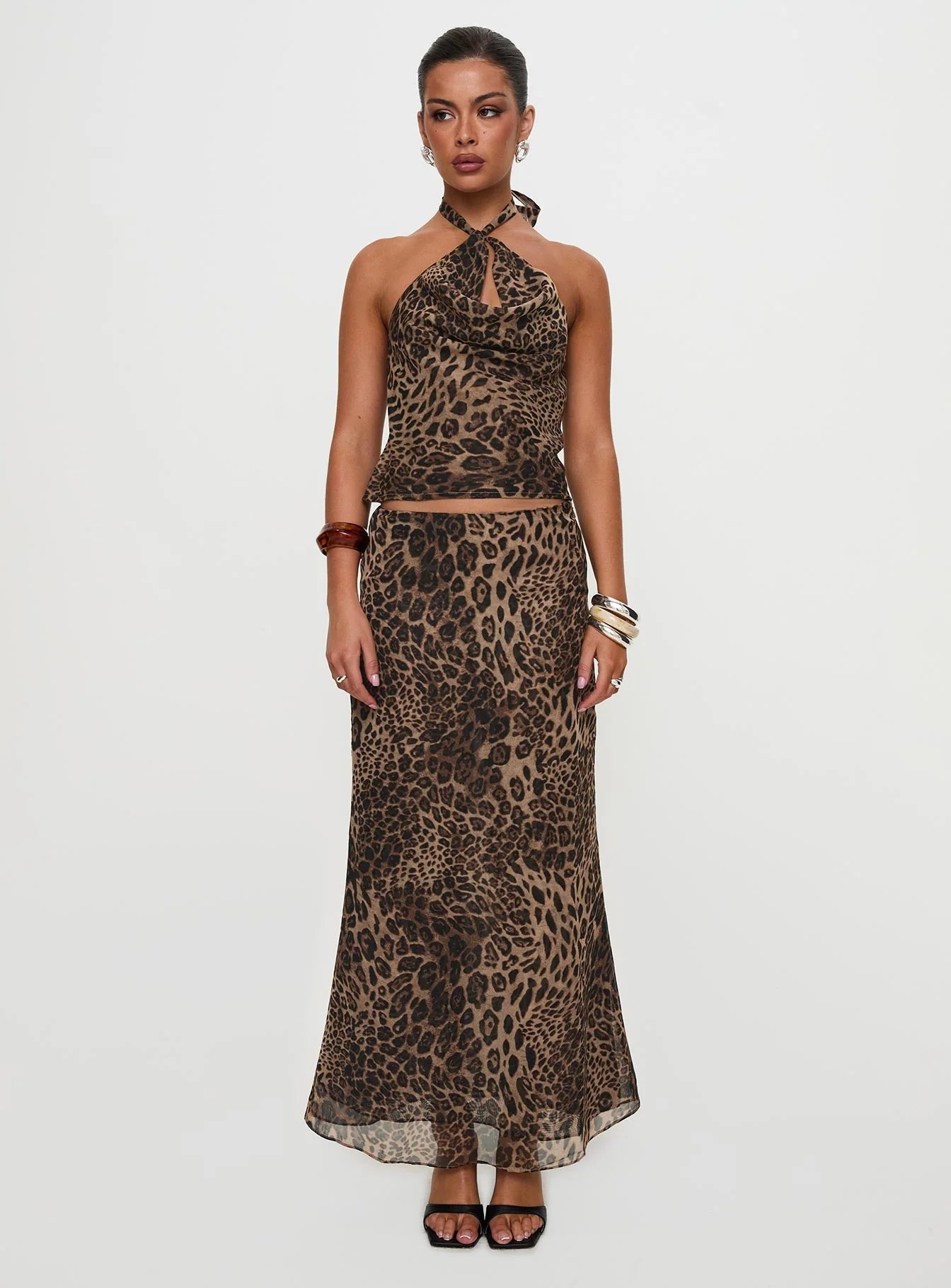 Eleganza Maxi Skirt Leopard - Image 13