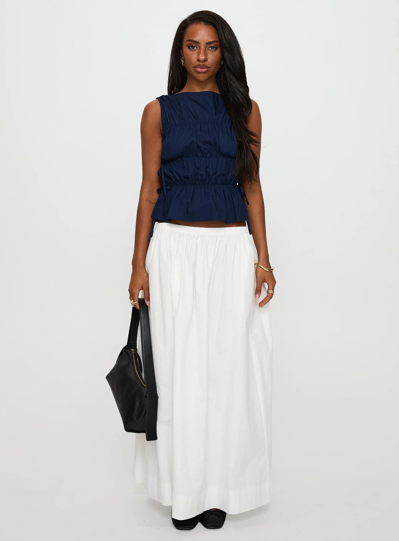 Endless Summers Tie Side Top Navy - Image 7