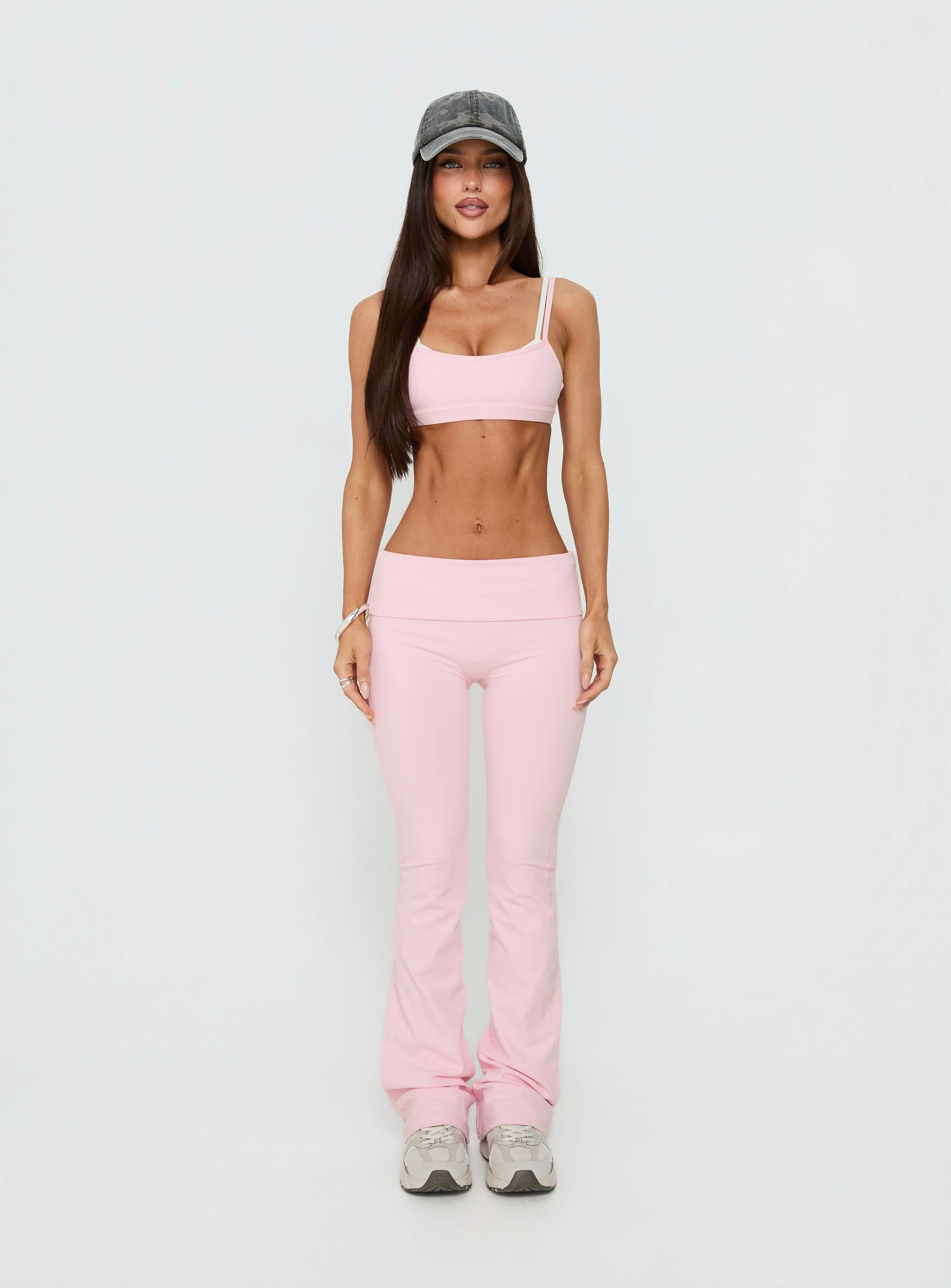 Exhilarate Layered Crop Top Pink / White - Image 8