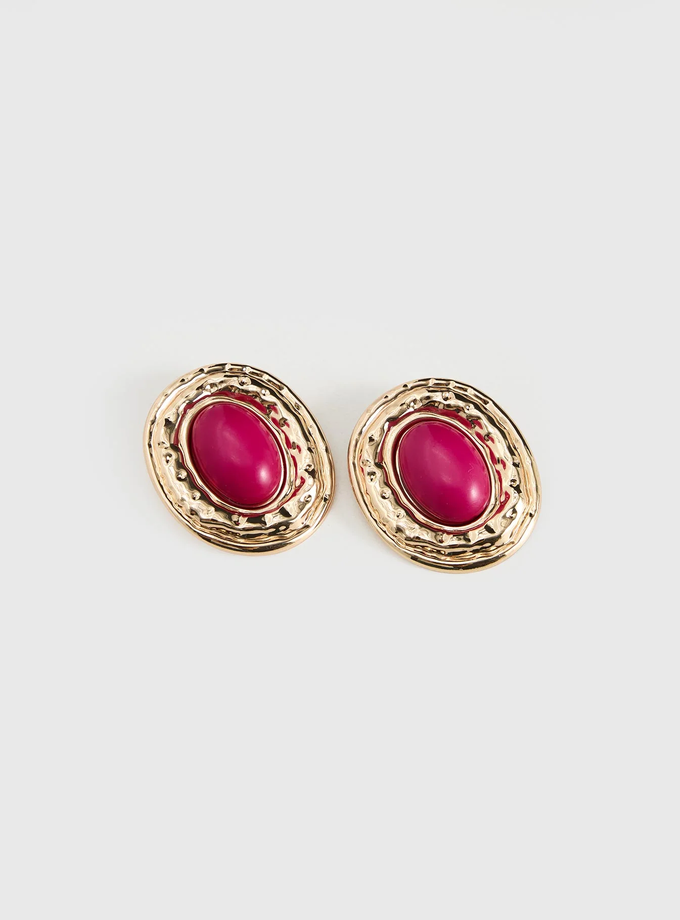Fabiana Statement Stud Earrings Gold - Image 3