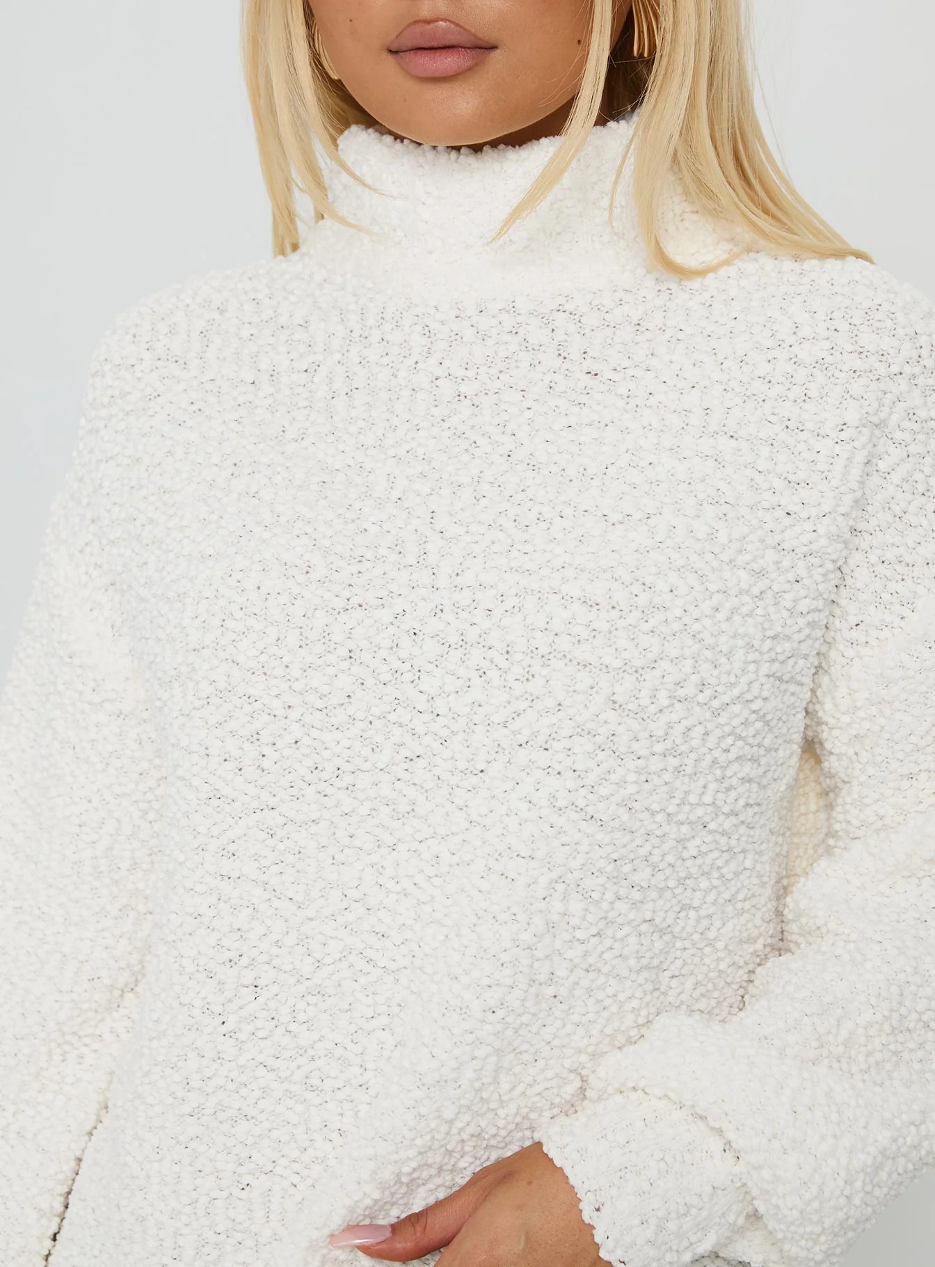 Feyre Boucle Jumper Ivory - Image 6