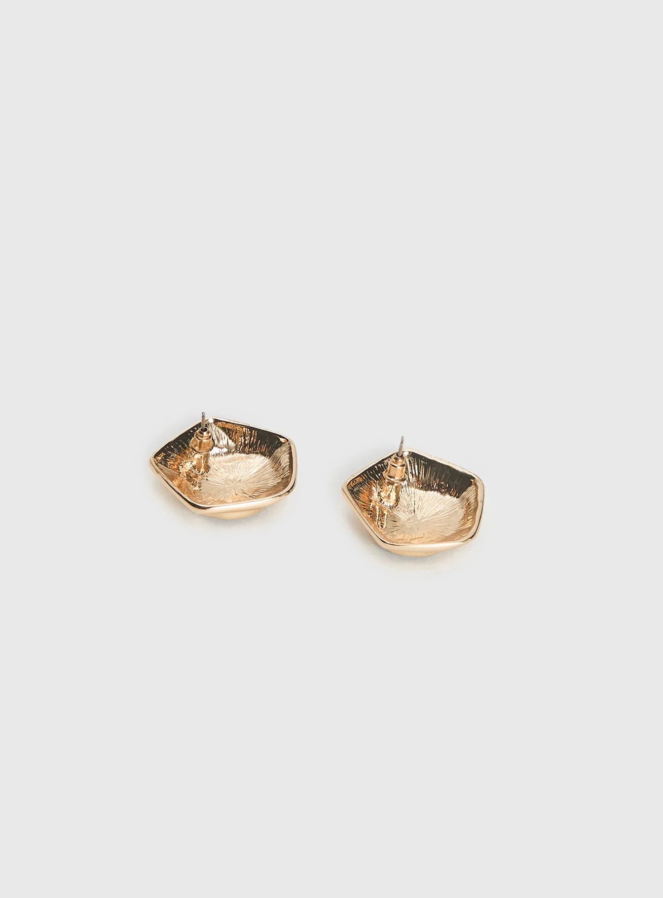 For The Thrill Shell Earrings Gold / Brown - Image 4