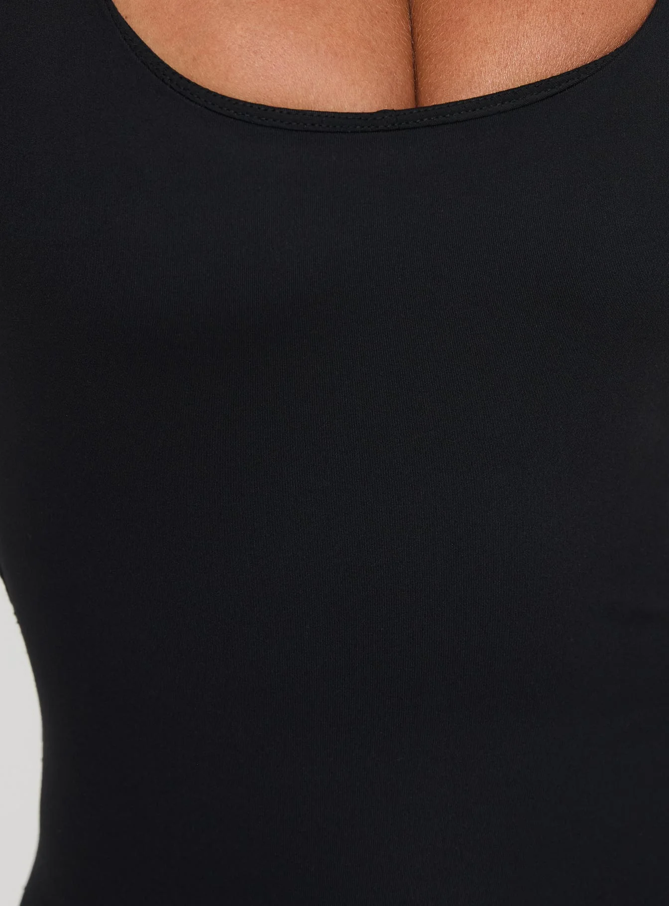 Full-time Flared Backless Active Romper Black - Image 6