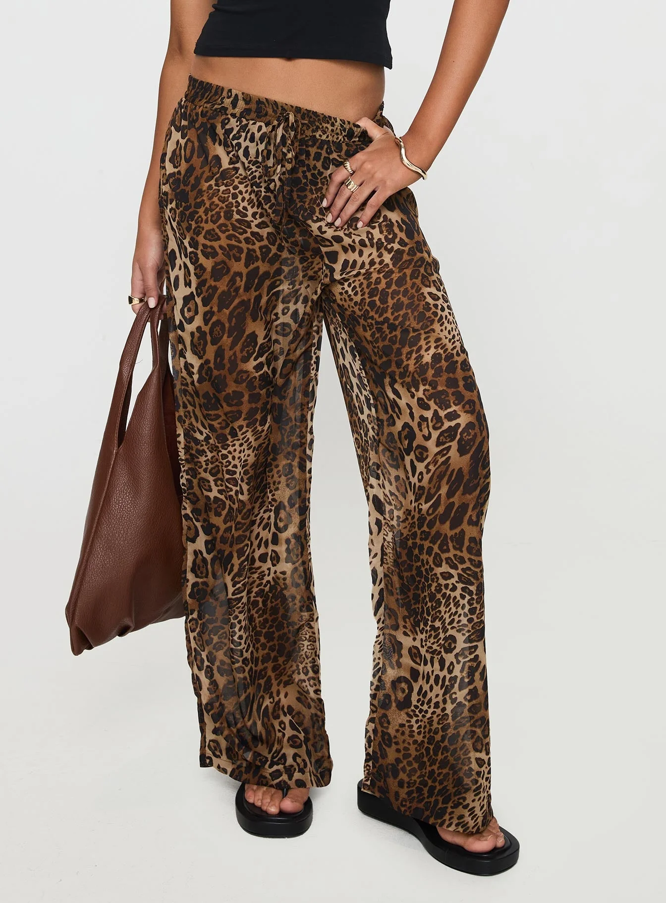 Fyre Wide Leg Pant Leopard - Image 2
