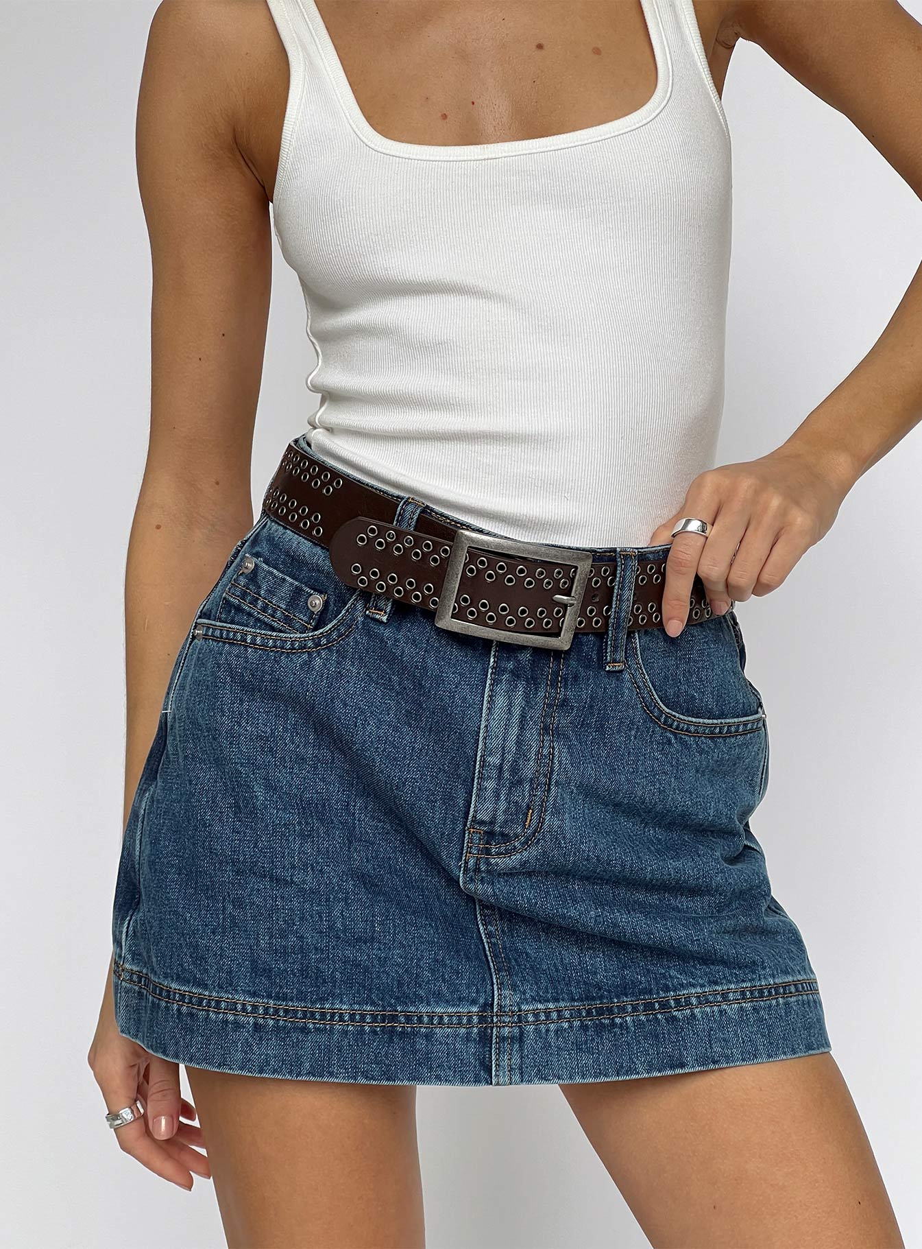 Gazelle Denim Skort Mid Wash Tall - Image 11