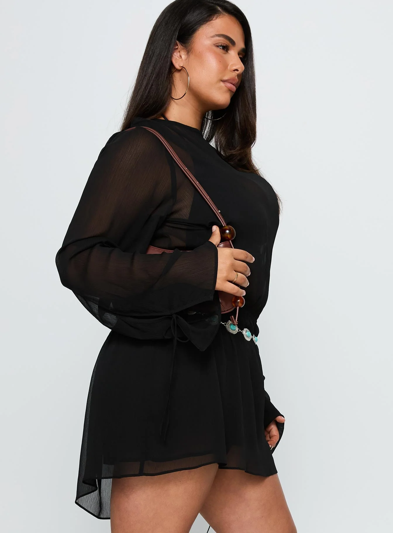 Get Closer Backless Playsuit Black Curve - Image 3