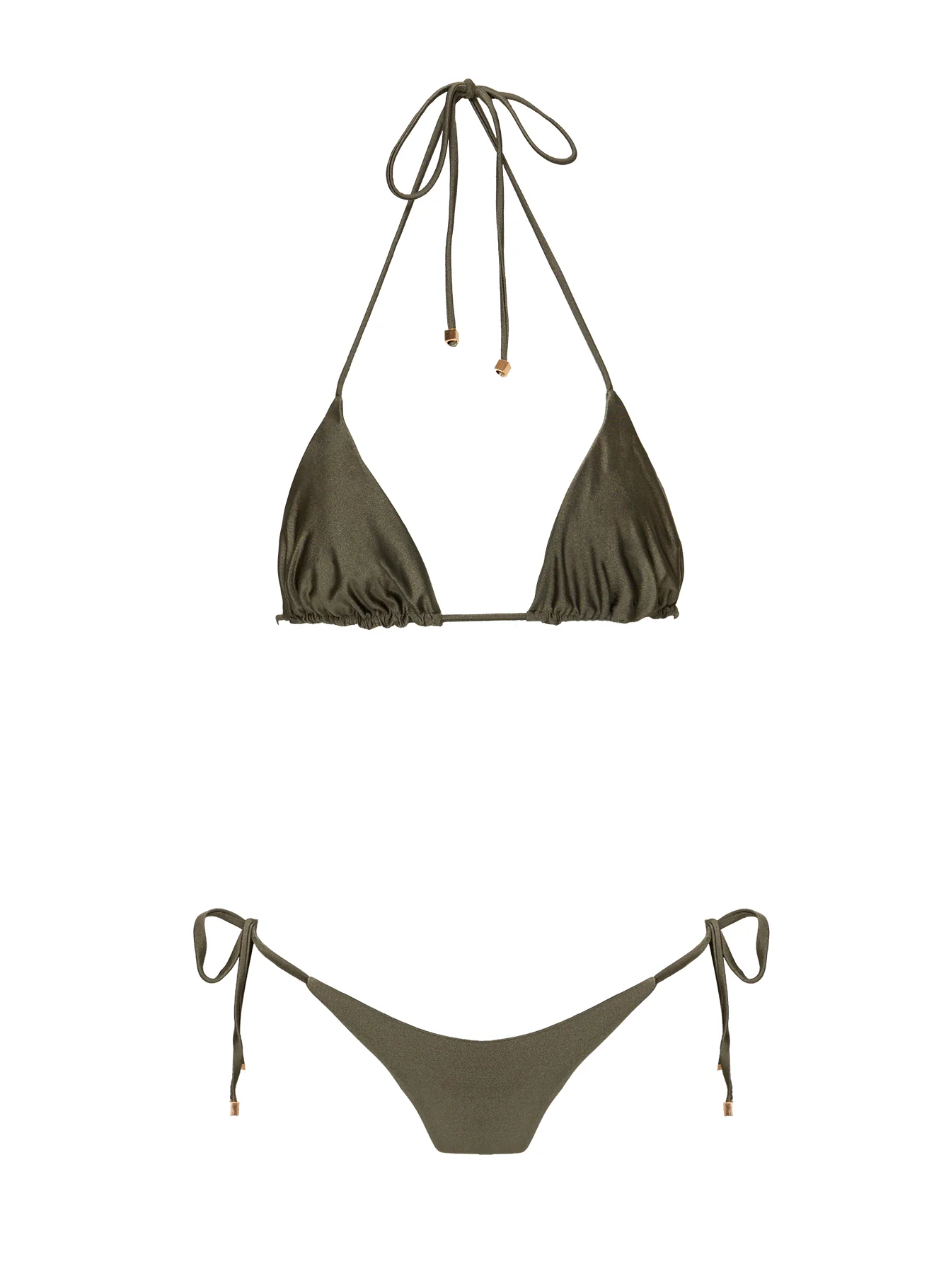 Glora Tie Side Bikini Bottom Olive - Image 5