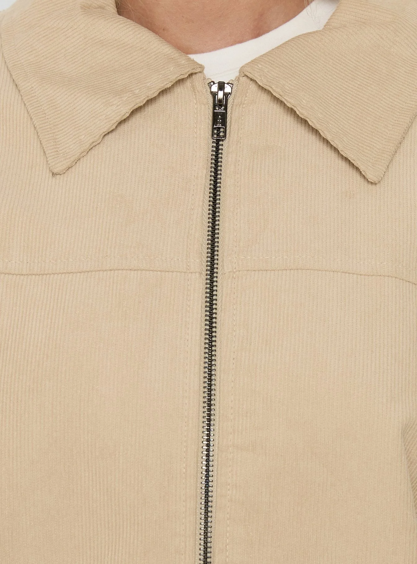 Goldsmith Corduroy Bomber Jacket Stone - Image 6